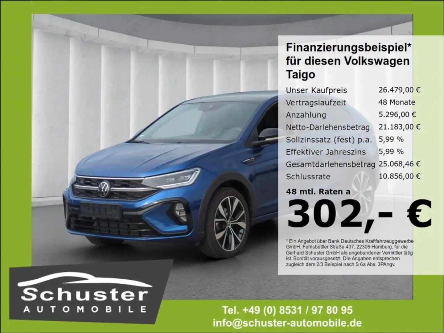 Volkswagen Taigo R-LINE 1.5TSI*DSG AHK Beats Panodach R-Kam Blau - 1