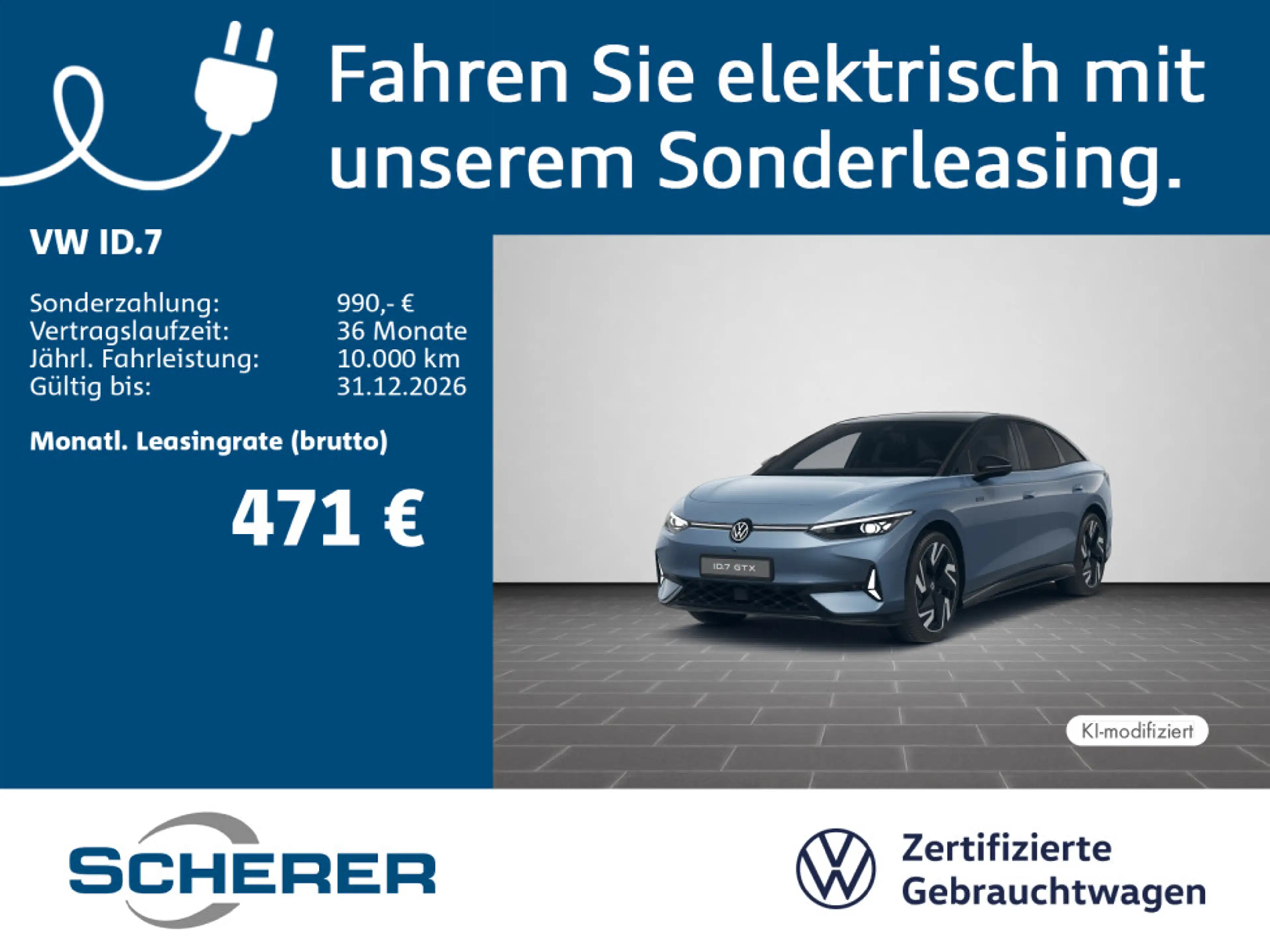 Volkswagen ID.7 GTX 4MOTION 91 kWh AHK RFK NAVI H&K 3j GARA