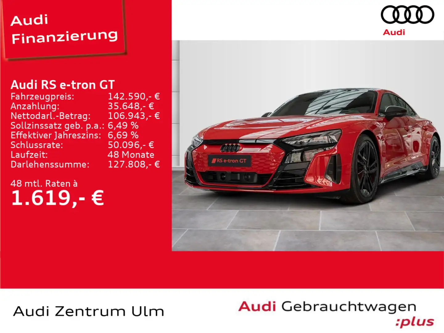 Audi RS e-tron GT NAV+ MATRIX HEAD-UP 21" PANO Rood - 1