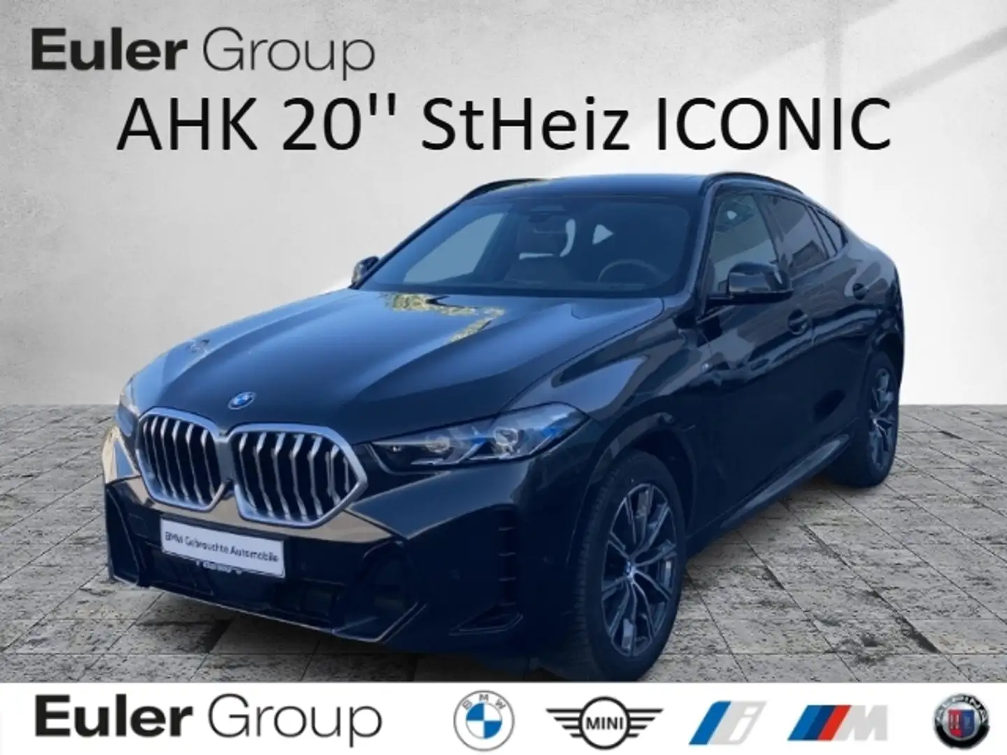 BMW X6 40d M-Sport Pano AHK 20'' StHeiz ICONIC H/K Soft L Schwarz - 1