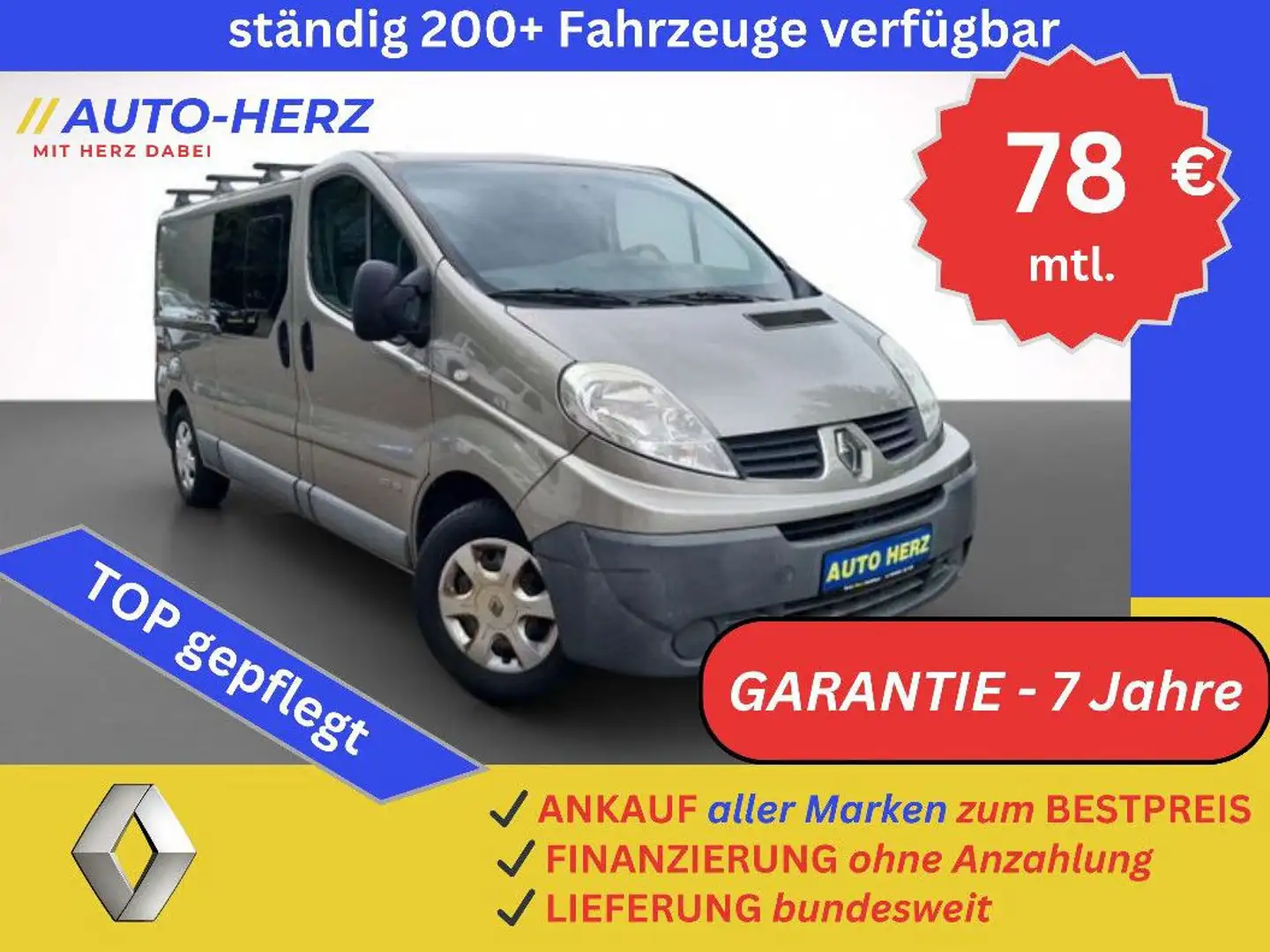 Renault Trafic Kasten L2H1  2,9t *AHK-KLIMA-5 SITZE* Grau - 1
