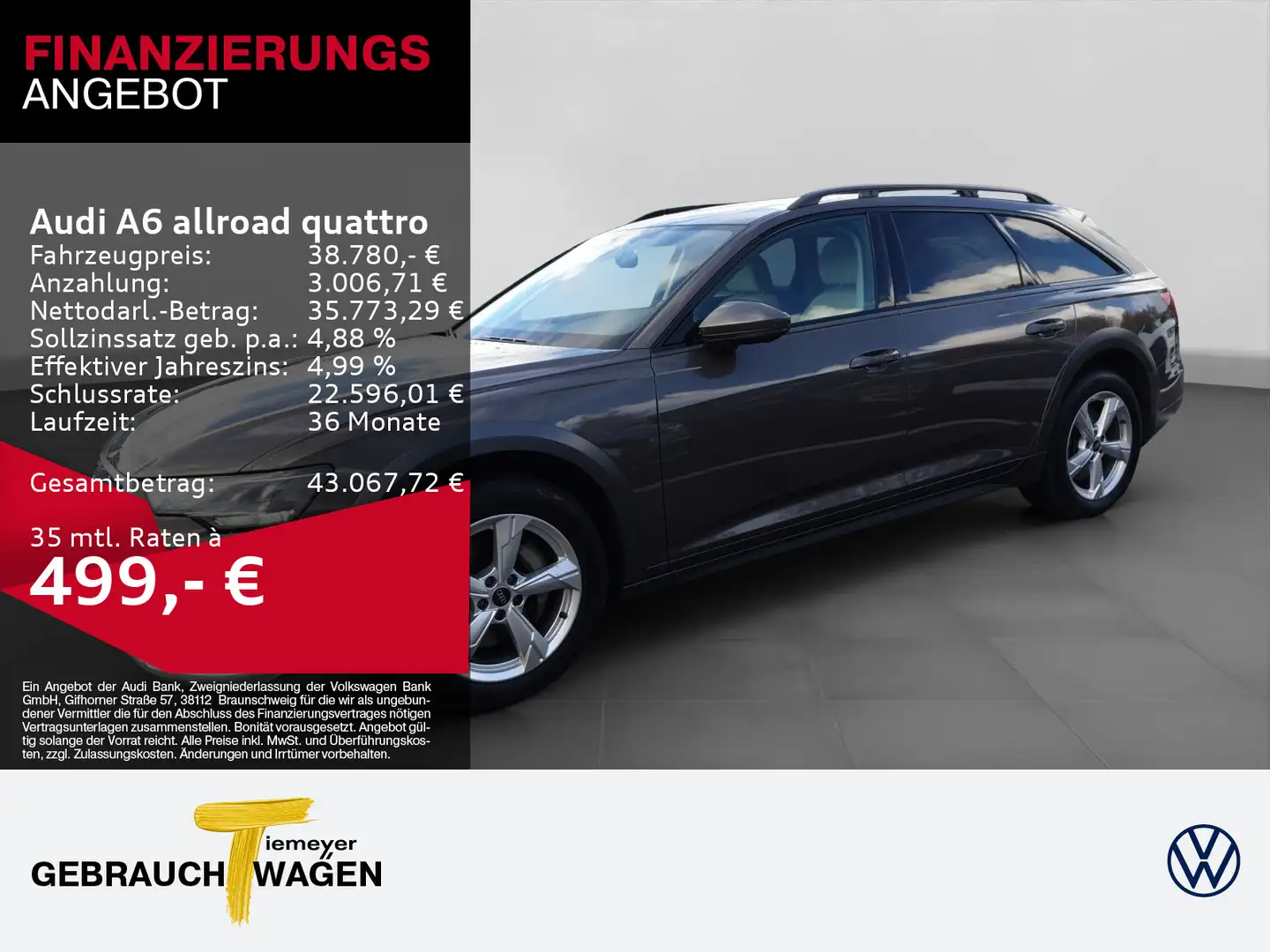 Audi A6 allroad A6 Allroad 50 TDI Q PANO LEDER NAVI Brun - 1