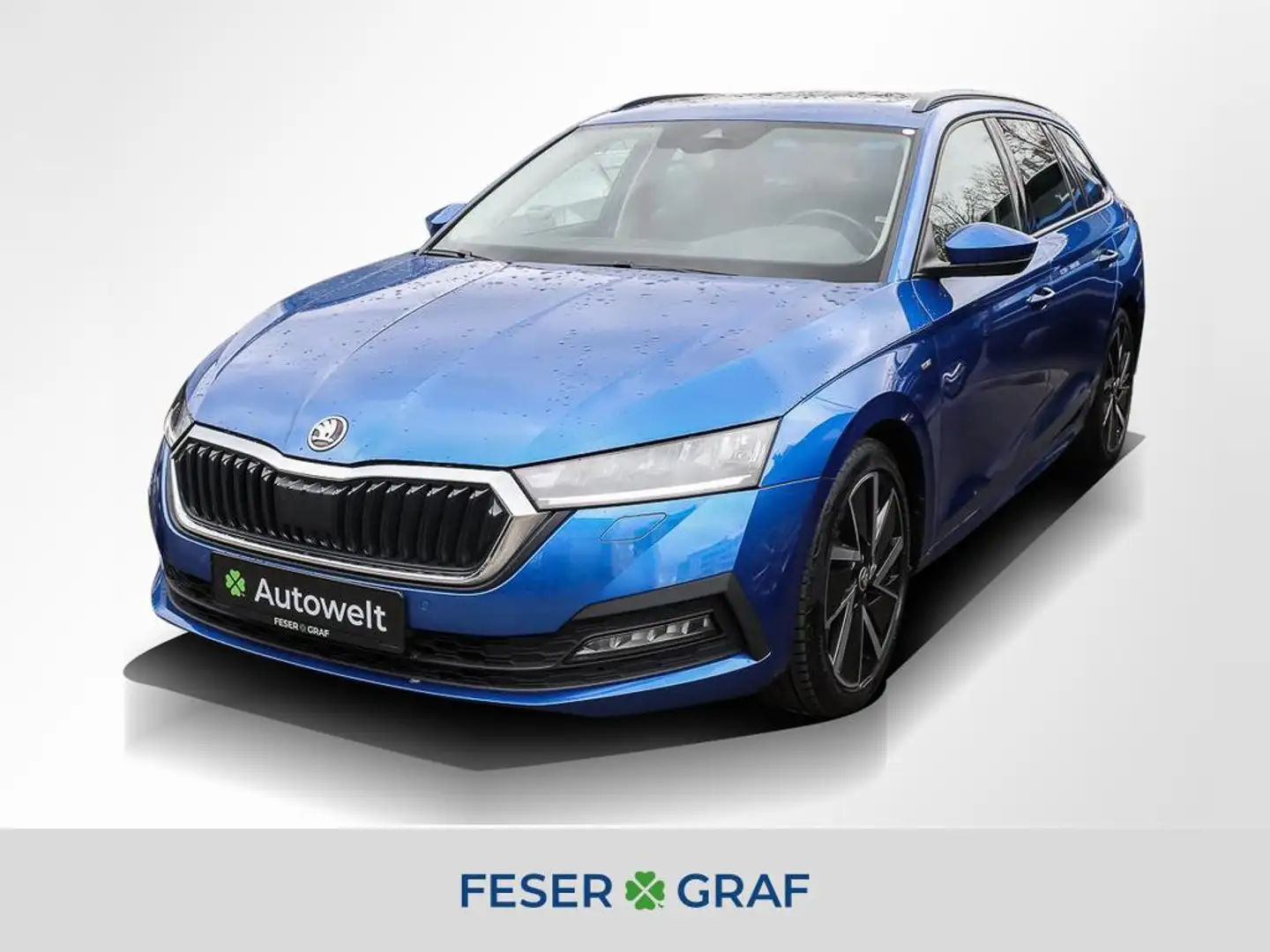 Skoda Octavia Combi 2.0 TDI Clever DSG AHK LED Navi PDC Blau - 1