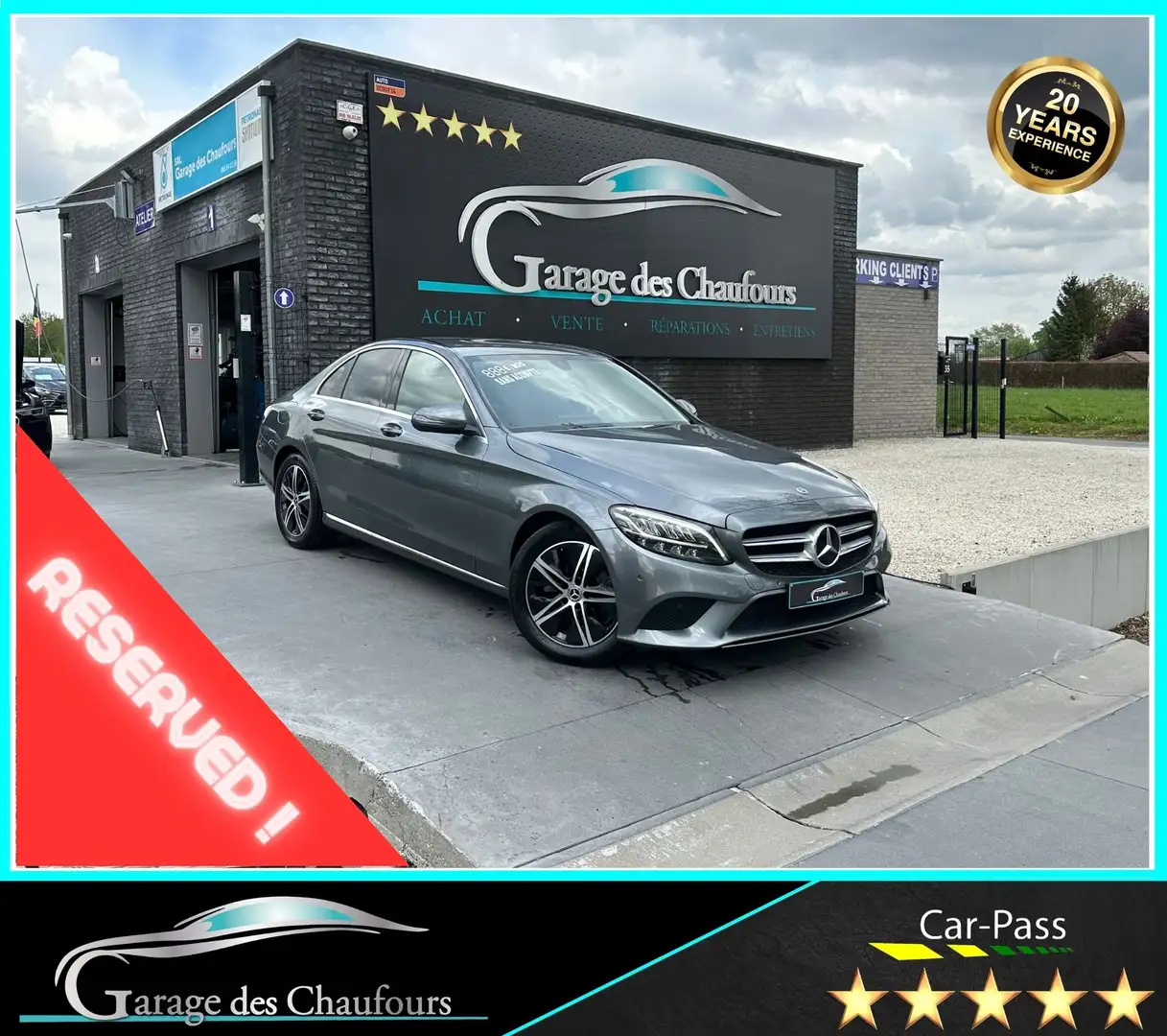 Mercedes-Benz C 180 d - Berline - ! 9G Tronic ! - Caméra - Eu6d Gris - 1
