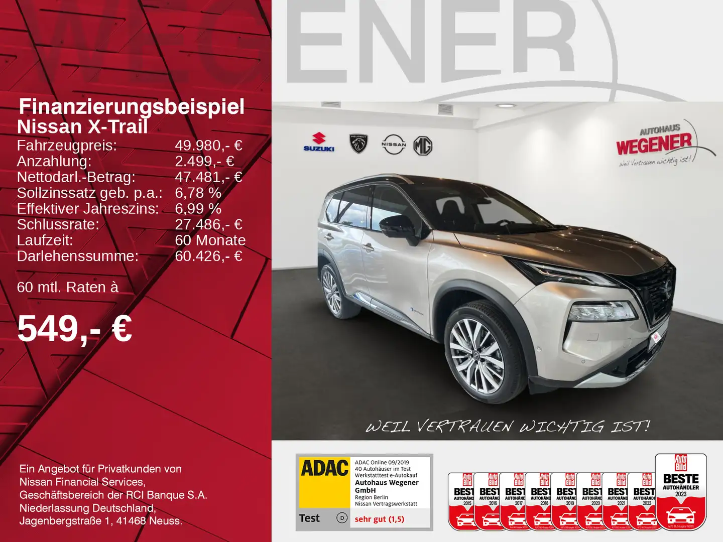 Nissan X-Trail X-TRAIL 1.5 VC-T e-4ORCE 213 PS Silber - 2