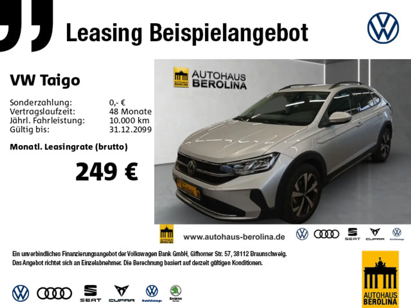 Volkswagen Taigo 1.0 TSI Life DSG *R-CAM*PDC*SHZ* Silber - 1