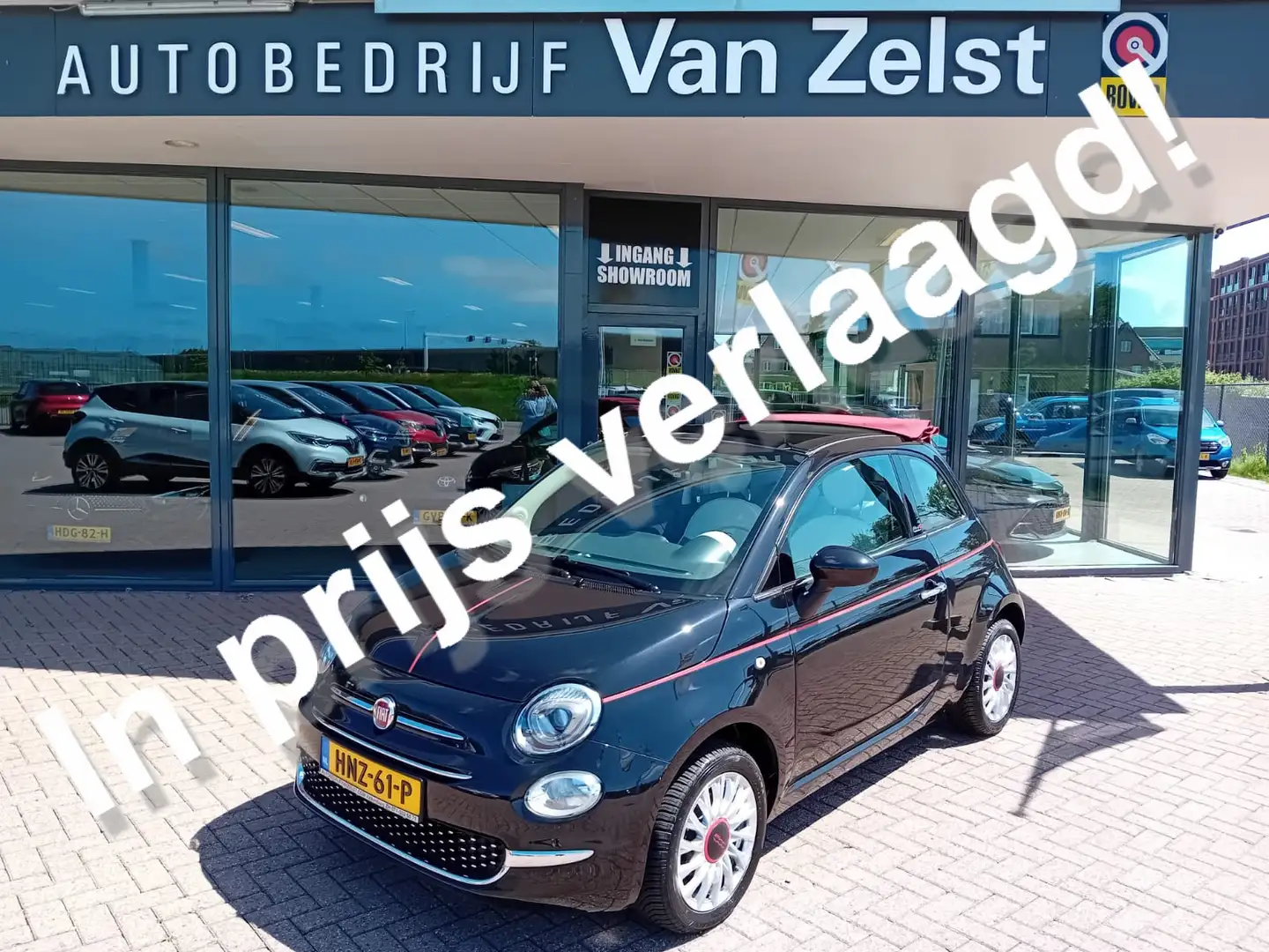 Fiat 500C 1.2 Cabriolet Automaat, Airco(automatisch), Multim Zwart - 1