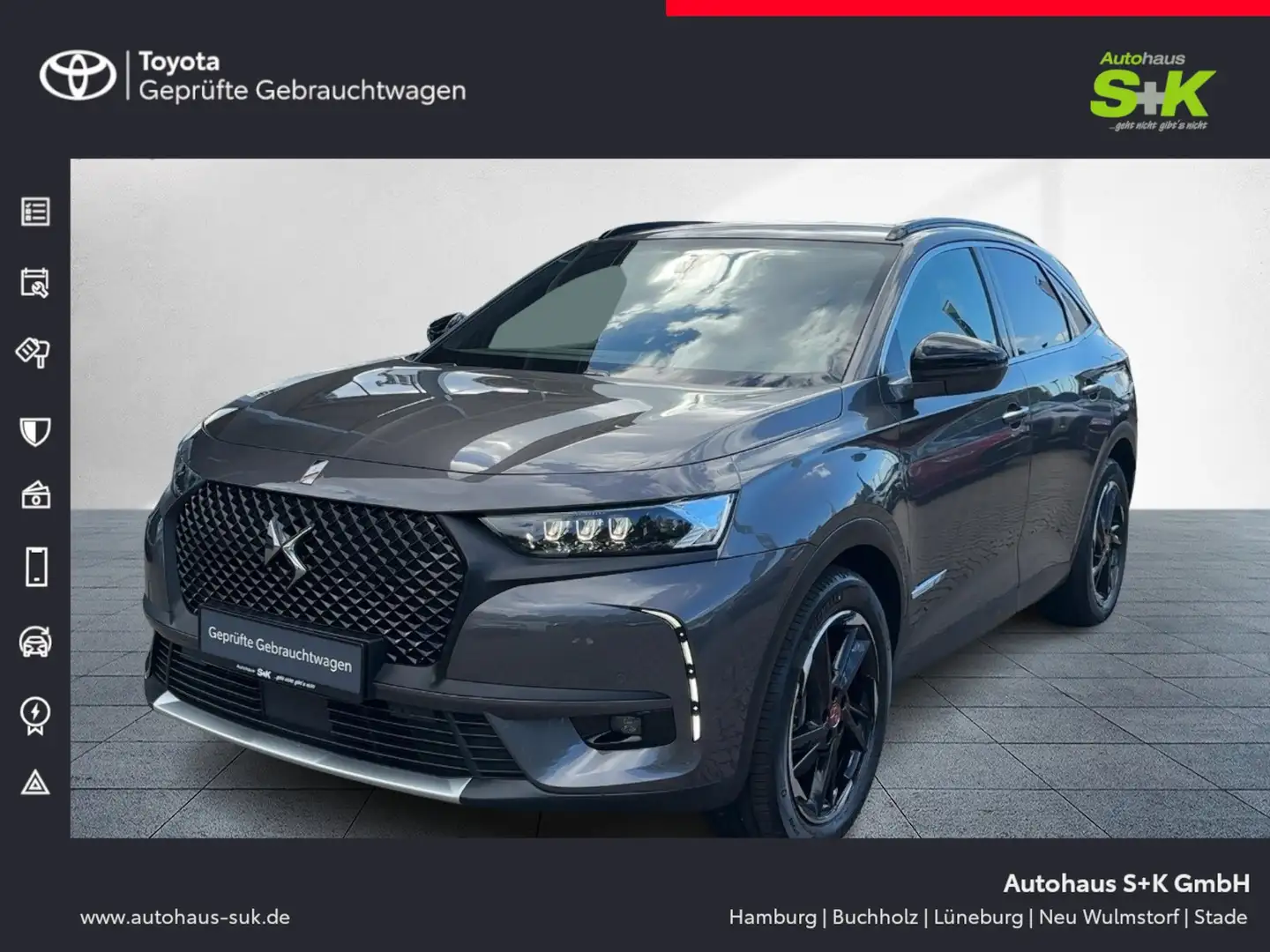 DS Automobiles DS 7 Crossback 1,6 E-Tense Performance*Navi*AHK*R-Kamera***+ Gris - 1