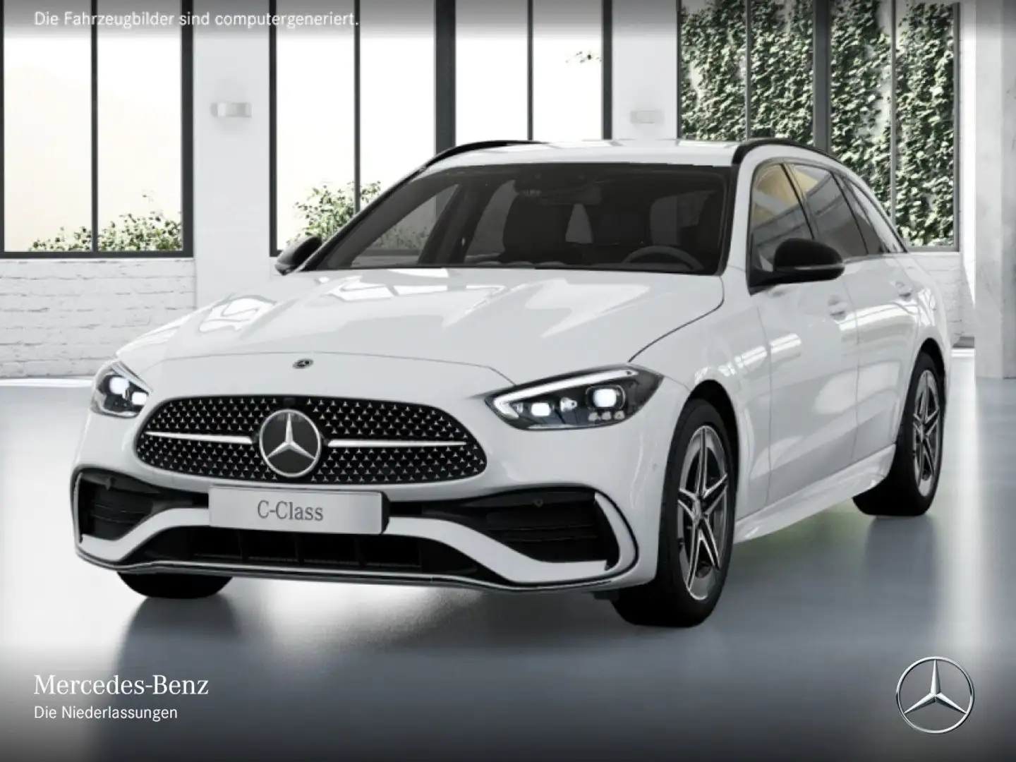 Mercedes-Benz C 300 de T AMG+NIGHT+KAMERA+KEYLESS+9G Weiß - 2