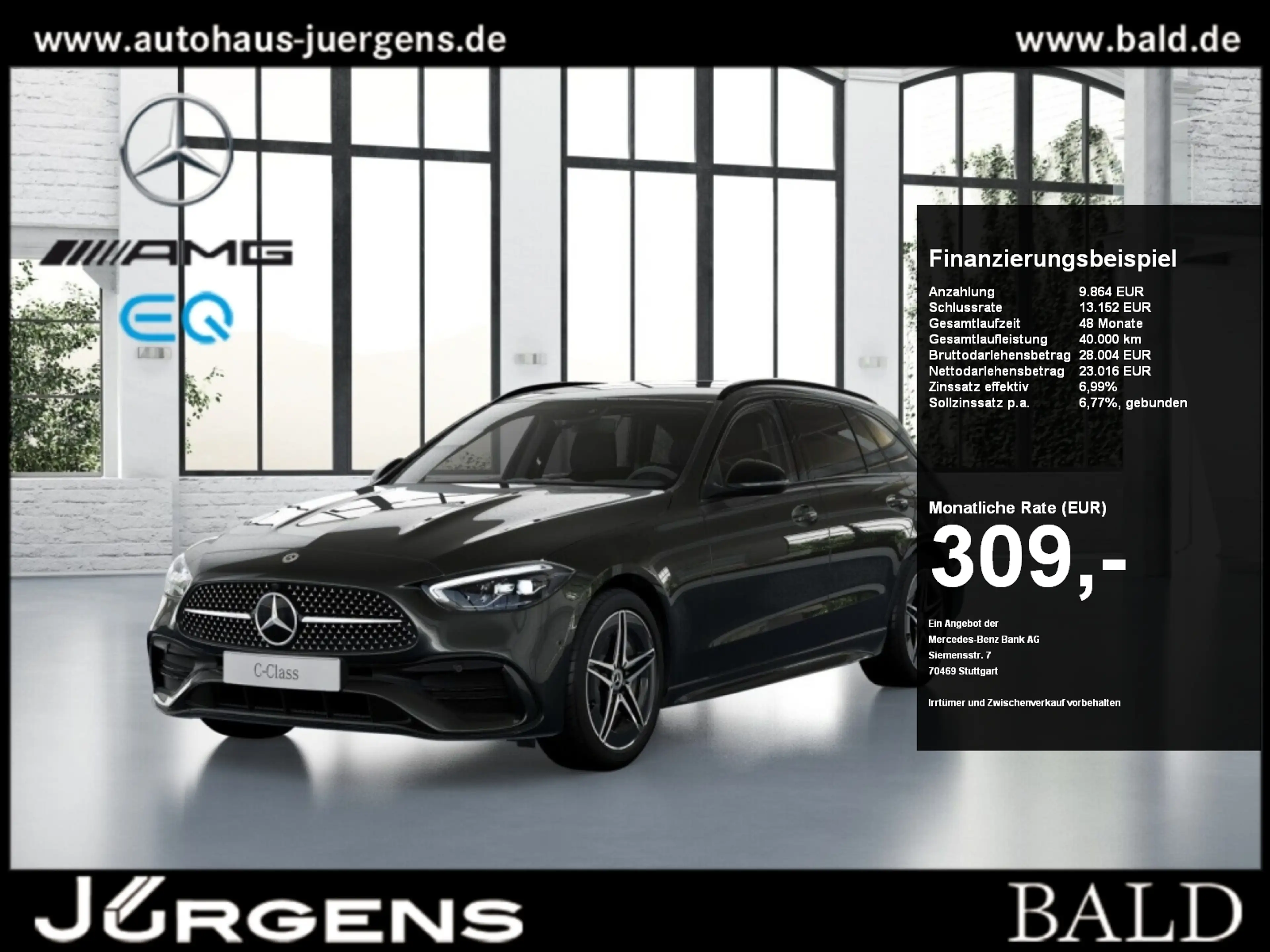 Mercedes-Benz C 200 T AMG-Sport+Night+Ambiente+AHK+Cam+LED+PTS