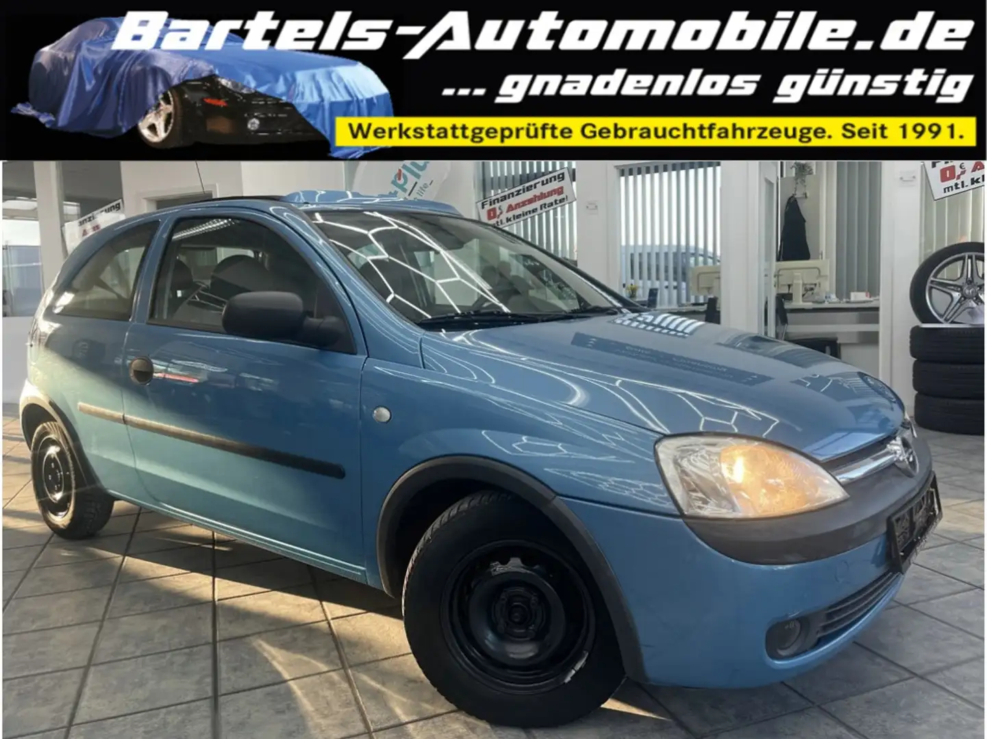 Opel Corsa C 1.2, 2.Hd., el. Faltdach, erst 97.500km! Blau - 1