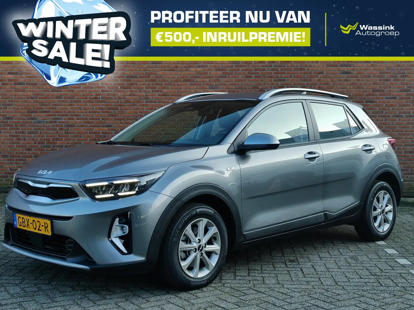 Kia Stonic 1.0 T-GDi 100pk DynamicLine | WINTERSALE I Navigat Gris - 1