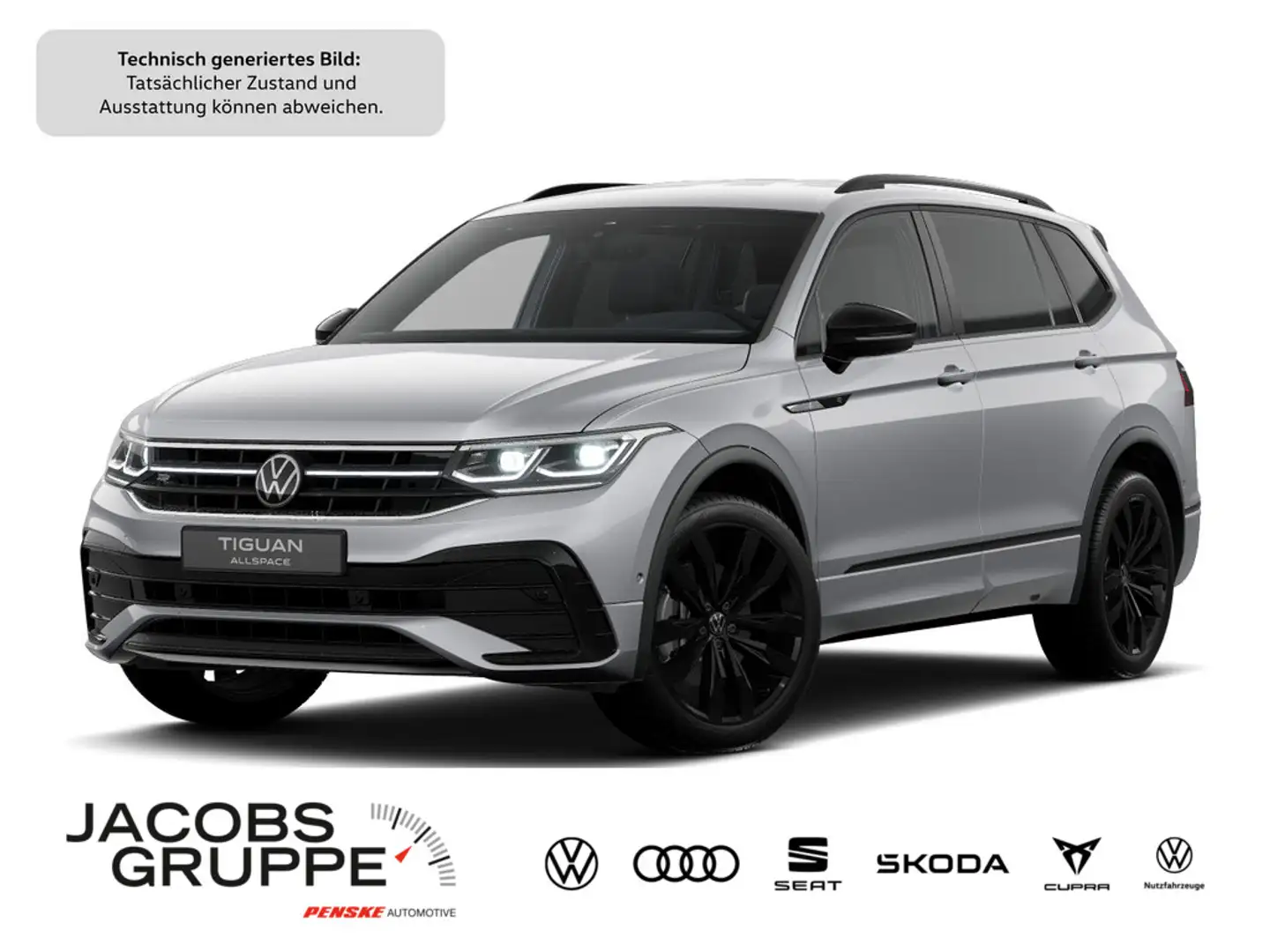 Volkswagen Tiguan Allspace 2.0 TDI 4M R-Line "Black Style" Silber - 1