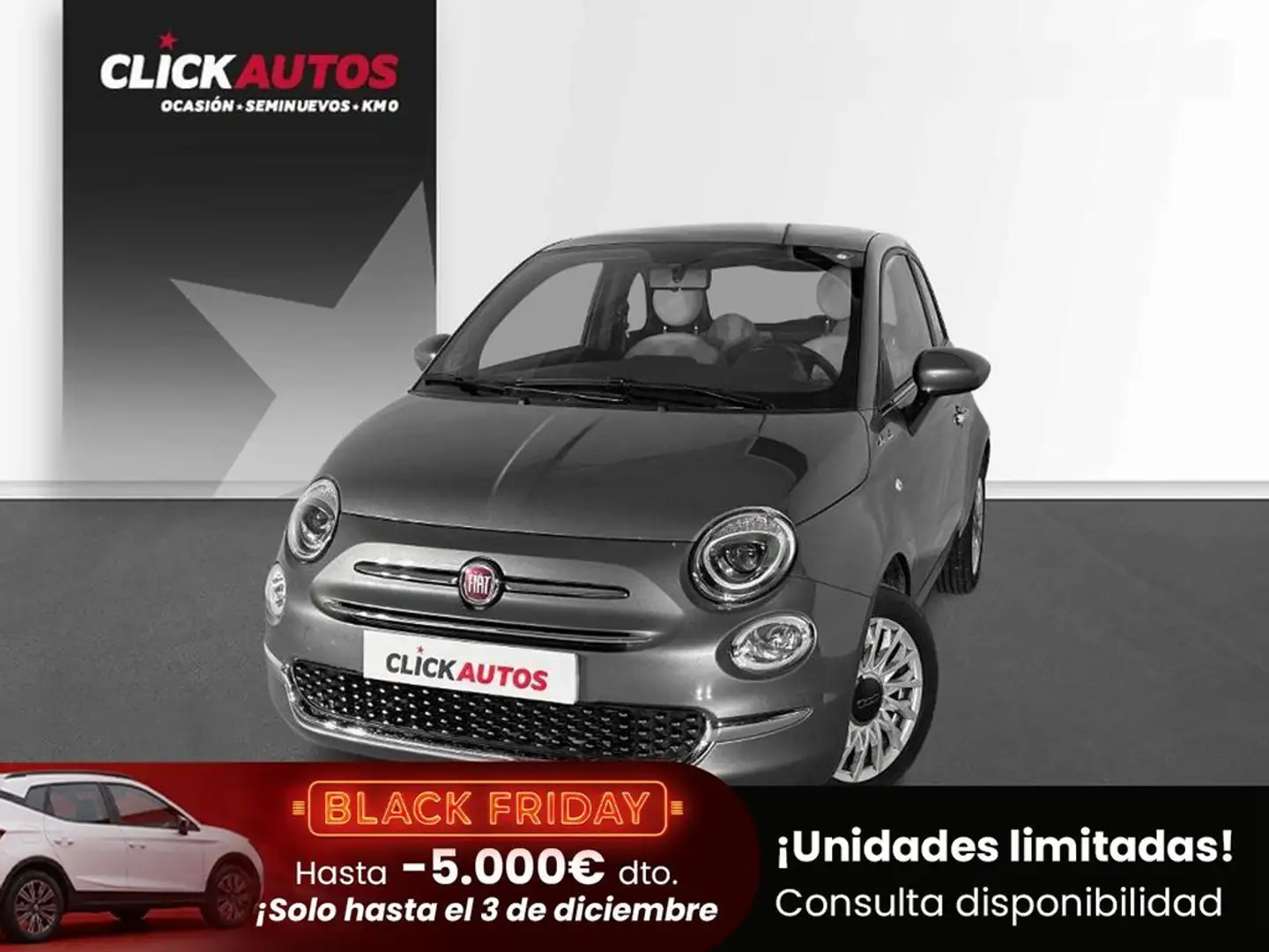 Fiat 500 1.0 Hybrid 70CV Dolcevita Gris - 1