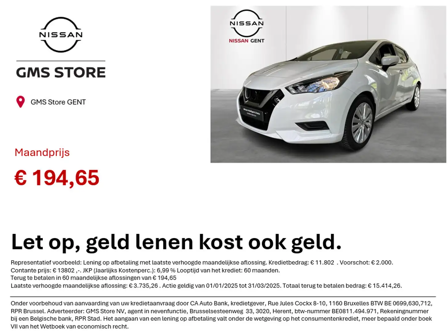 Nissan Micra 1.0 Acenta // GMS STORE NISSAN GENT Wit - 1