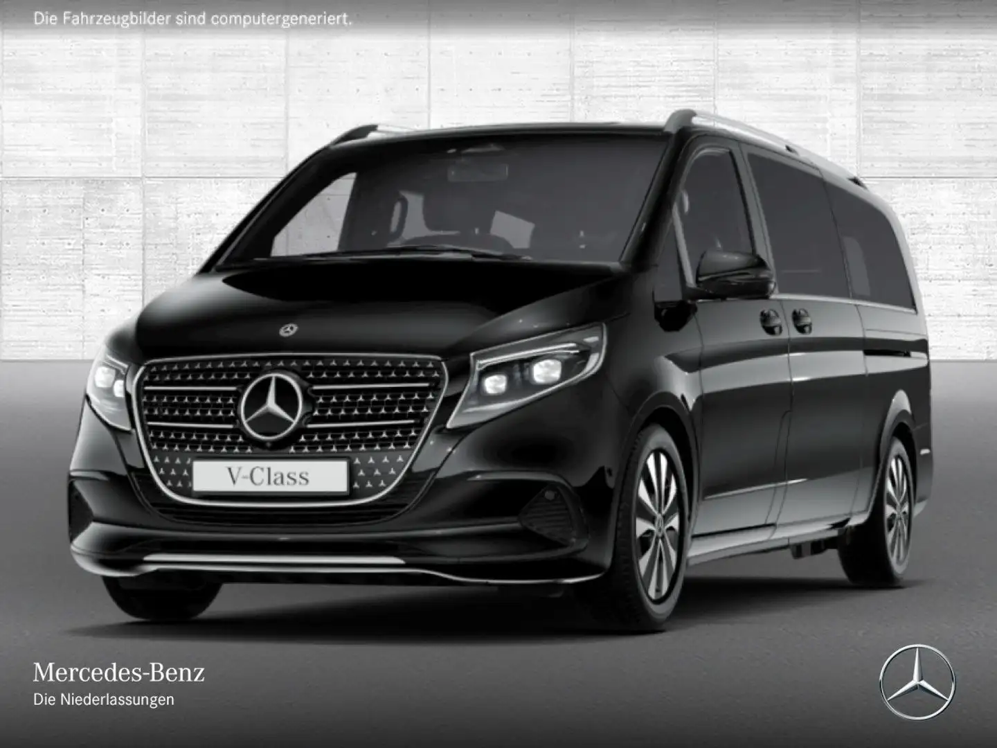 Mercedes-Benz V 300 d 4M XL AVANTGARDE+Allrad+9G+AHK+StandHZ+DIS Schwarz - 2