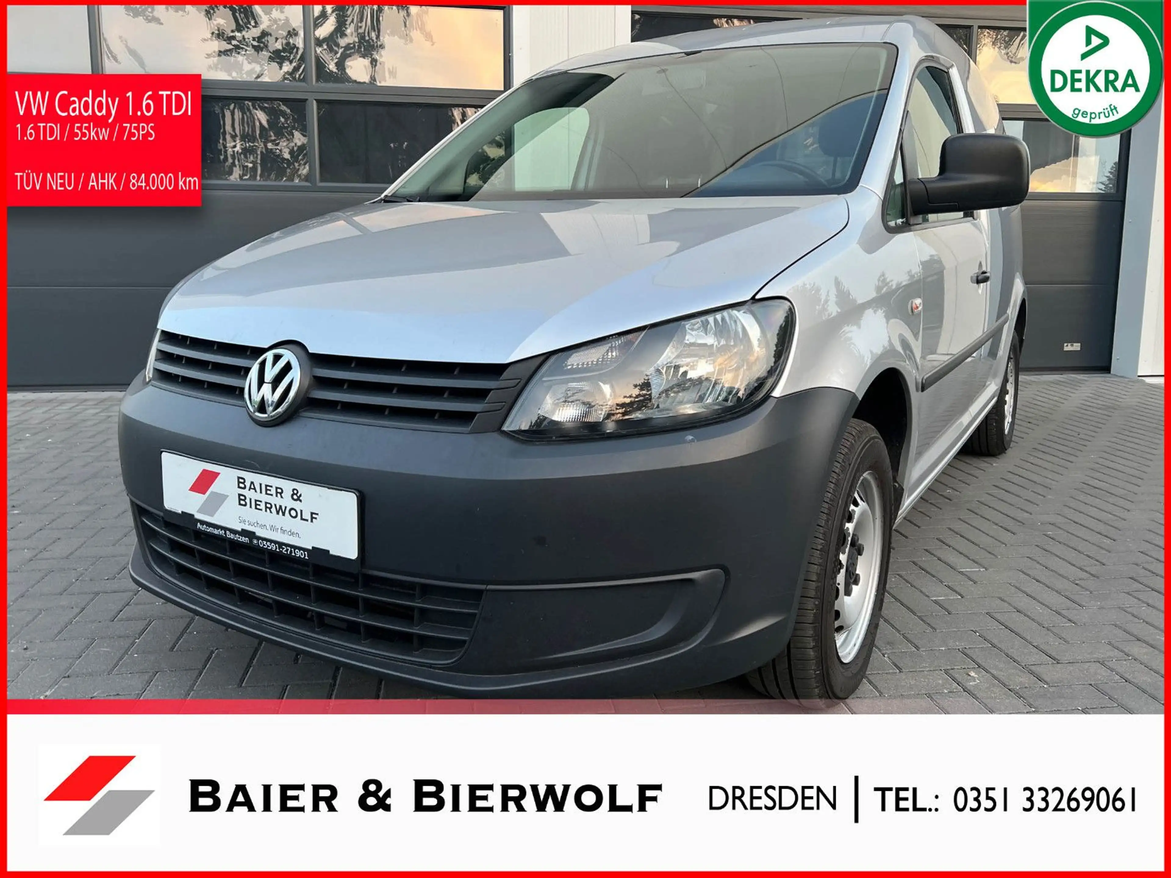 Volkswagen Caddy Kasten Flügeltüren AHK TÜV NEU