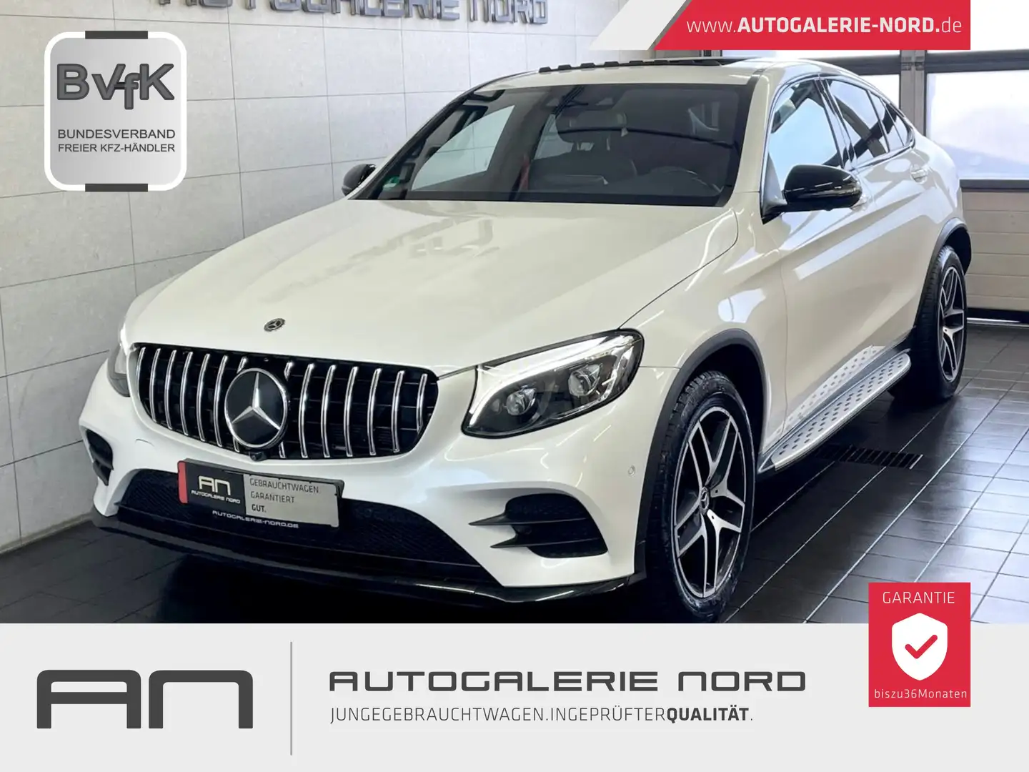 Mercedes-Benz GLC 350 d 4MATIC Coupe AMG Line Designo+Sitzklima+Burmes+e Weiß - 1