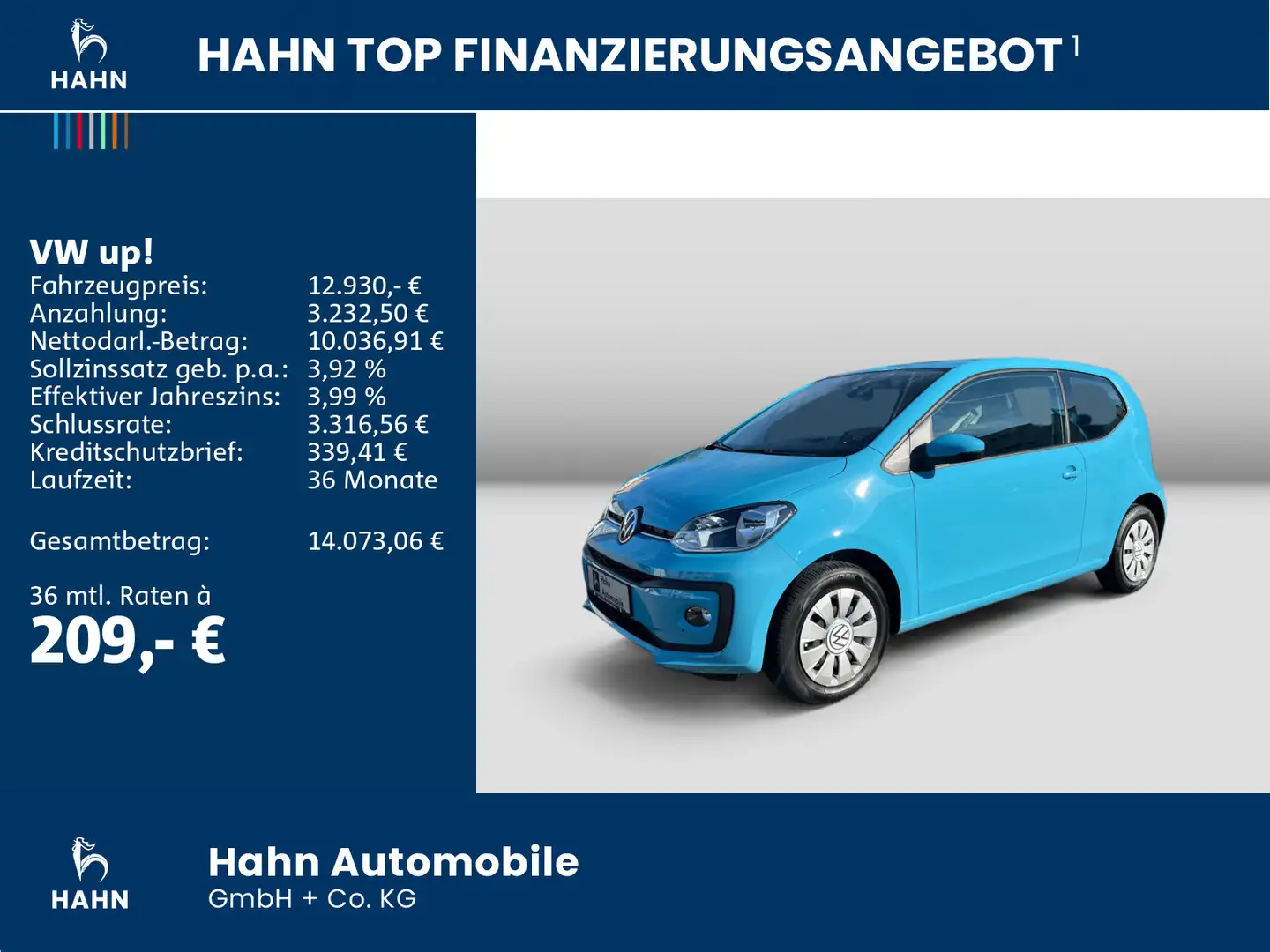 Volkswagen up! move up! 1.0MPI Bluetooth Cam SHZ PDC Climatroni Bleu - 2