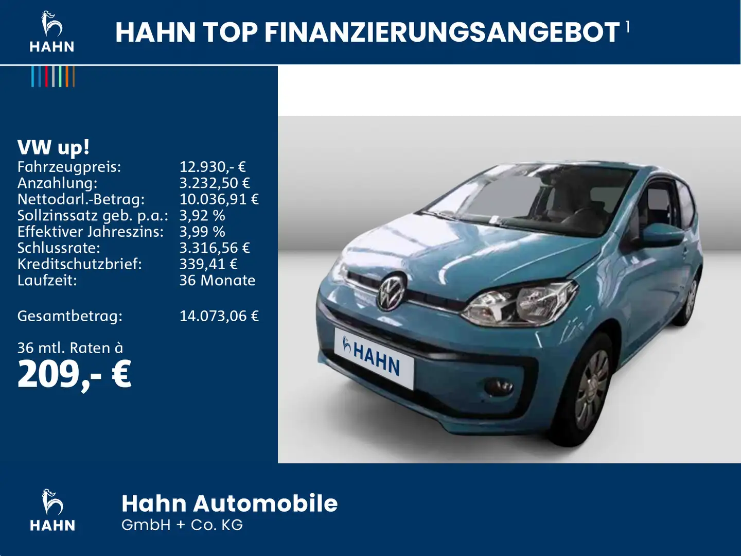 Volkswagen up! move up! 1.0MPI Bluetooth Cam SHZ PDC Climatroni Blau - 2