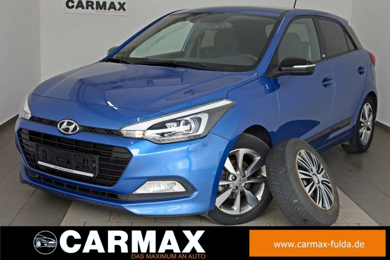 Hyundai i20 Passion + Navi,SH,PDC,SR+WR Blau - 1