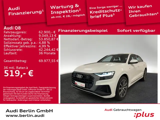 Audi Q8 55 TFSI qu.tiptr. MATRIX NAVI 360°K VIRTUAL