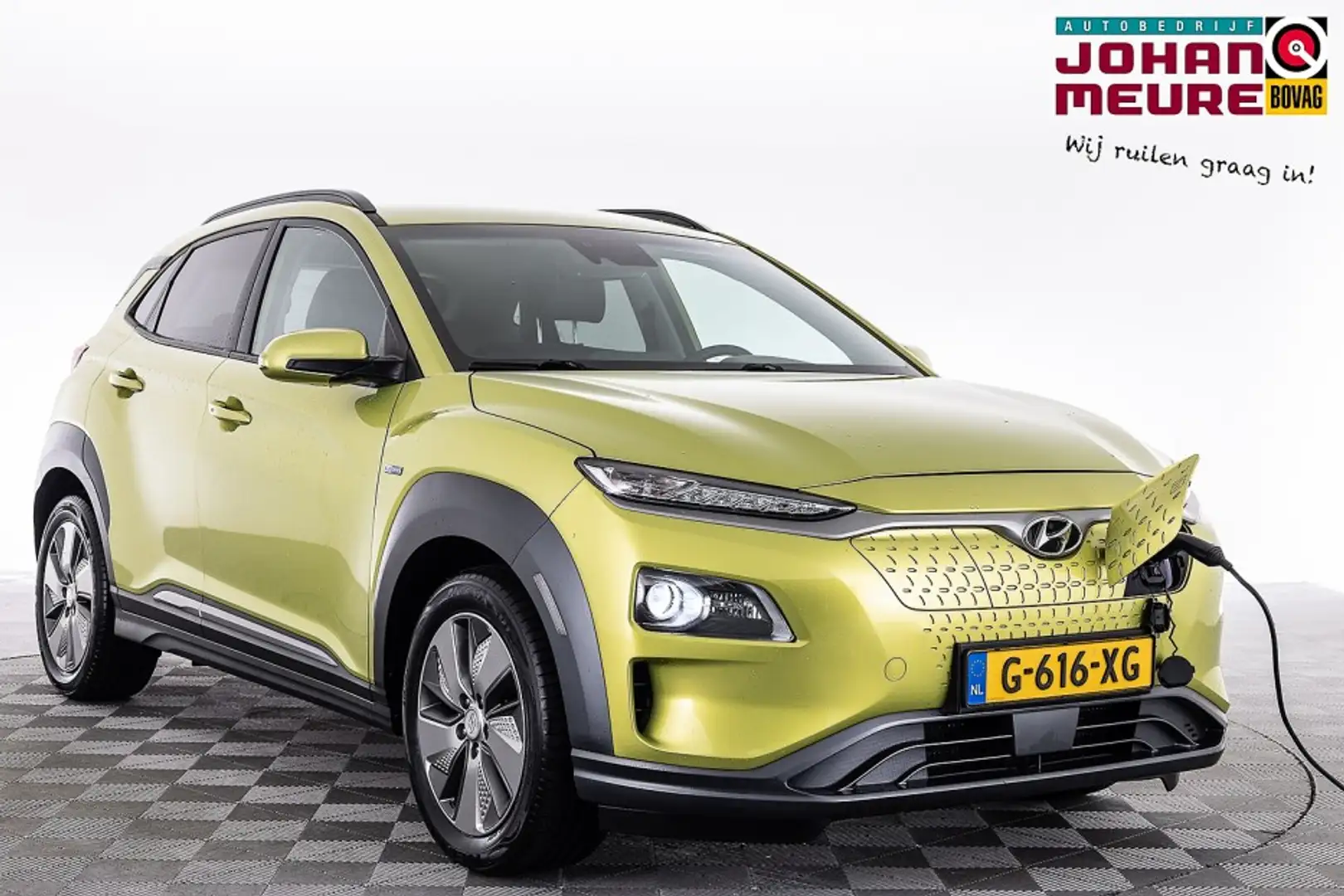 Hyundai KONA EV Fashion 64 kWh | SOH 100% | ECC | CARPLAY | VEL Groen - 1