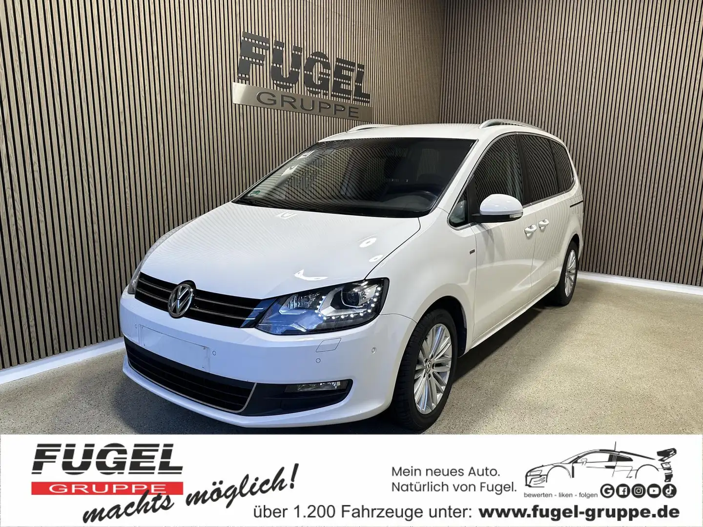 Volkswagen Sharan 2.0 TDI Cup BMT Xenon|SHZ|AHK|Temp.|PDC Weiß - 1