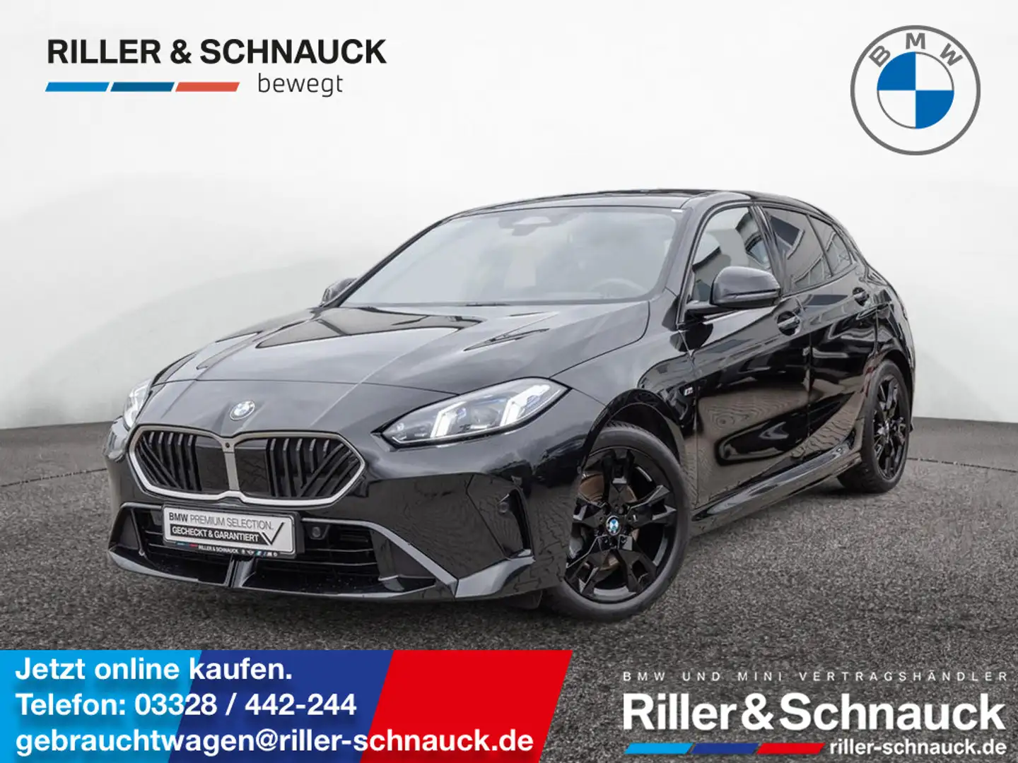 BMW 120 i M-Sport KAMERA H/K NAVI ACC HUD LED 360° Schwarz - 1