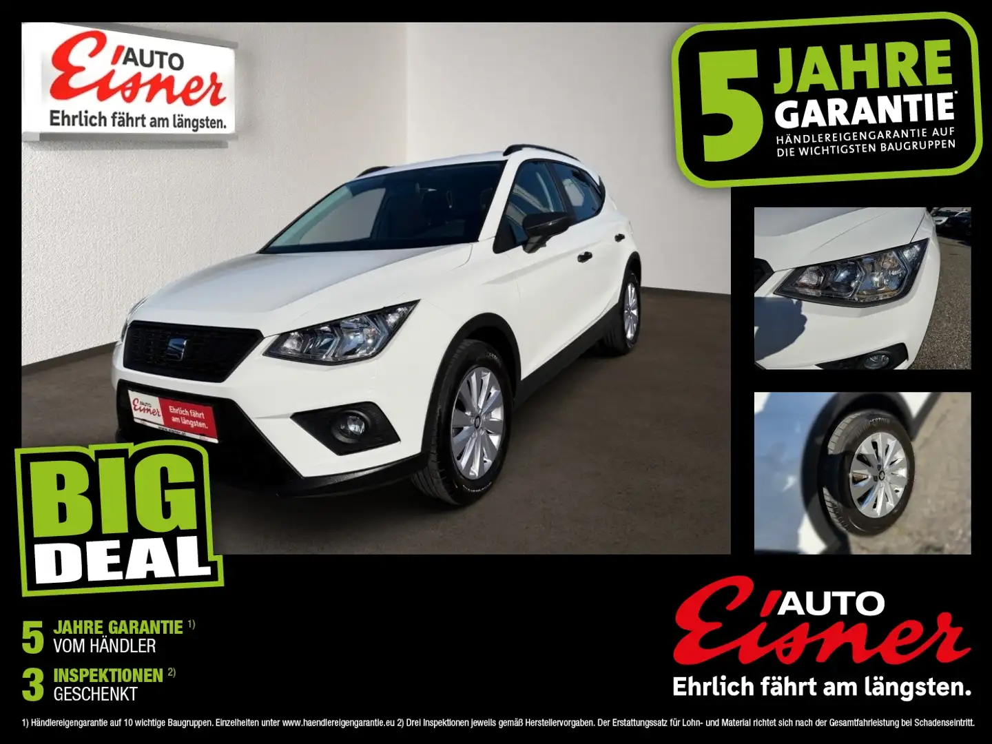 SEAT Arona 1.0 Eco TSI Reference ABS ESP Weiß - 1