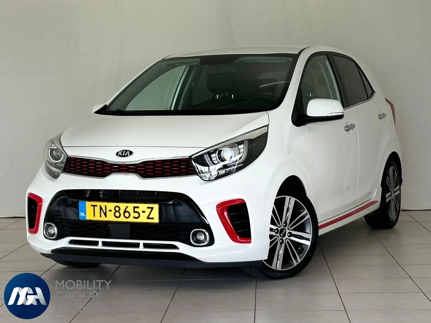 Kia Picanto 1.2 CVVT GT-Line | Apple-Android | Lederen Bekledi Blanc - 1