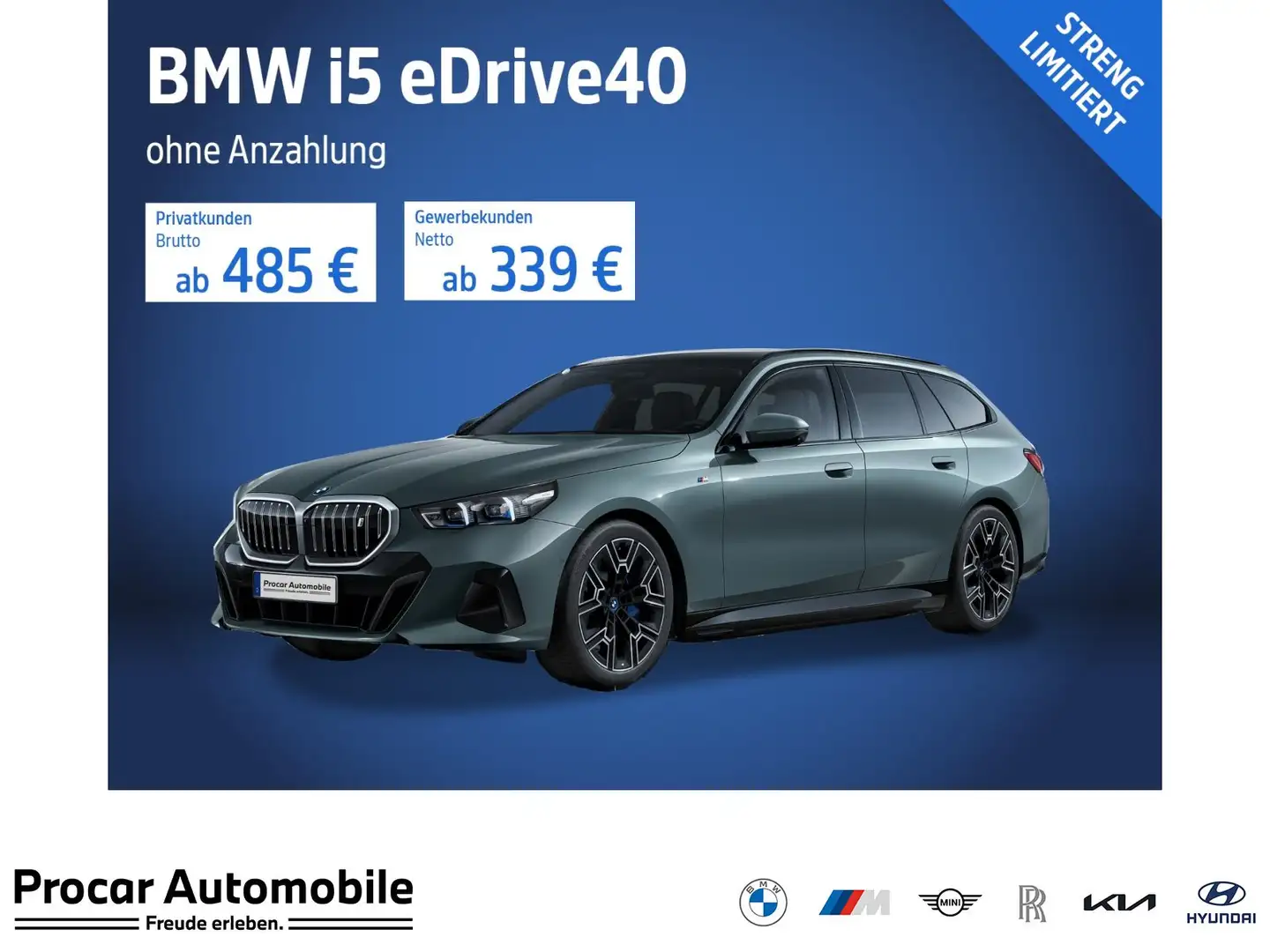 BMW i5 eDrive40 Touring NAVI LED PDC V+H Parkass. Wit - 1