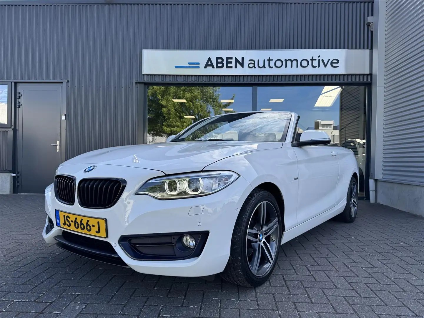BMW 218 2-Serie 218i Cabrio Sport (CAMERA|NAVI PROF.|17"|S Weiß - 1