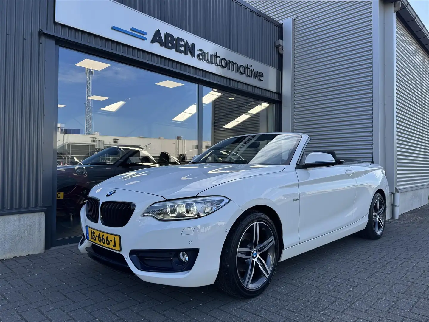 BMW 218 2-Serie 218i Cabrio Sport (CAMERA|NAVI PROF.|17"|S Weiß - 2