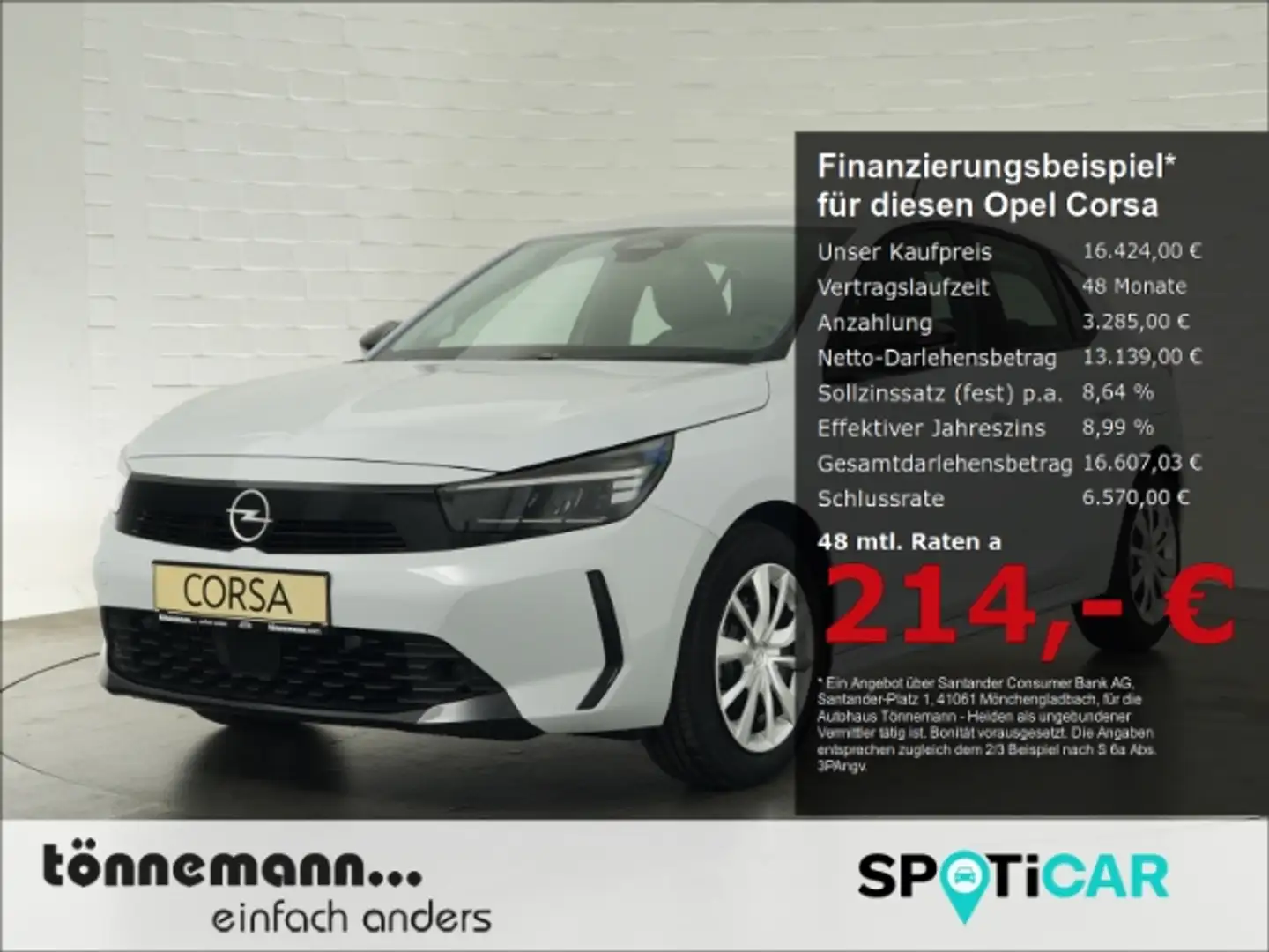 Opel Corsa F FACELIFT EDITION+LED-SCHEINWERFER+PARKPILOT HIN+ Weiß - 1