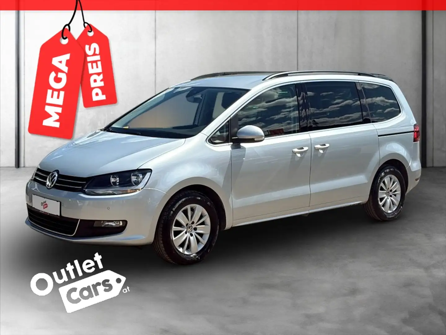 Volkswagen Sharan 2.0 TDI Comfortline DSG ACC+NAV+MEGAPREIS Silber - 1