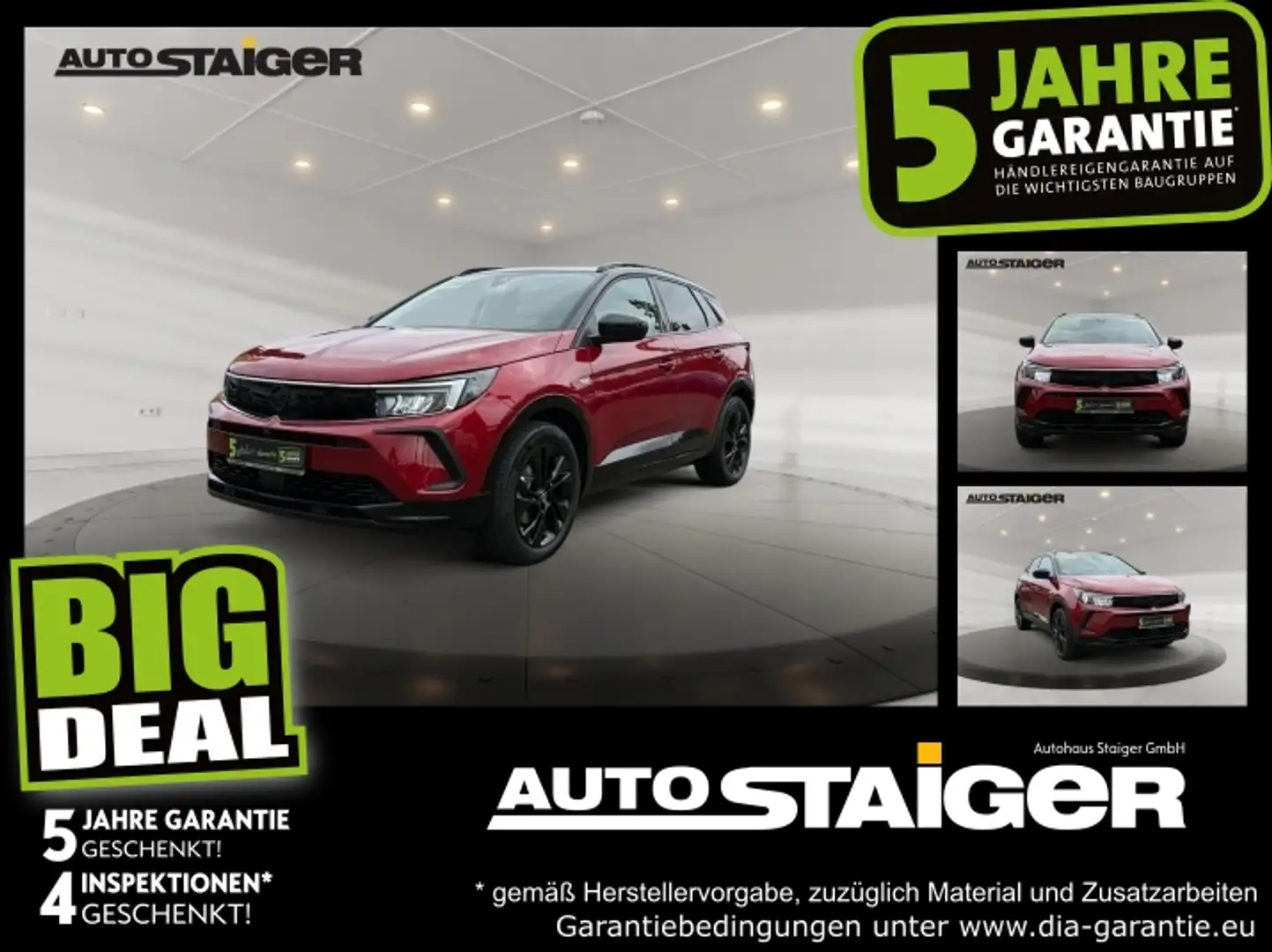 Opel Grandland 1.2 Turbo GS Line LED+Navi+SHZ+ AHK Rot - 1