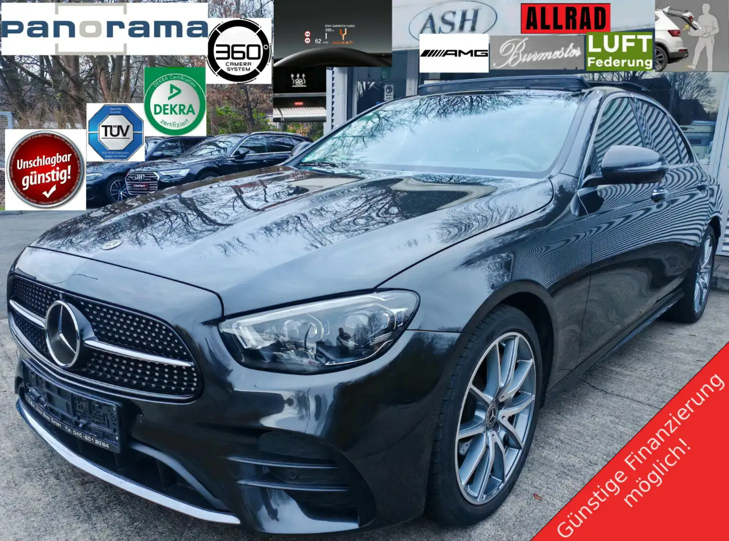Mercedes-Benz E 300 e AMG 4Mat.Pan.Airm.Nappa.4xSHZ.Dyn.Sitze.Lenkr.Hz Grau - 1