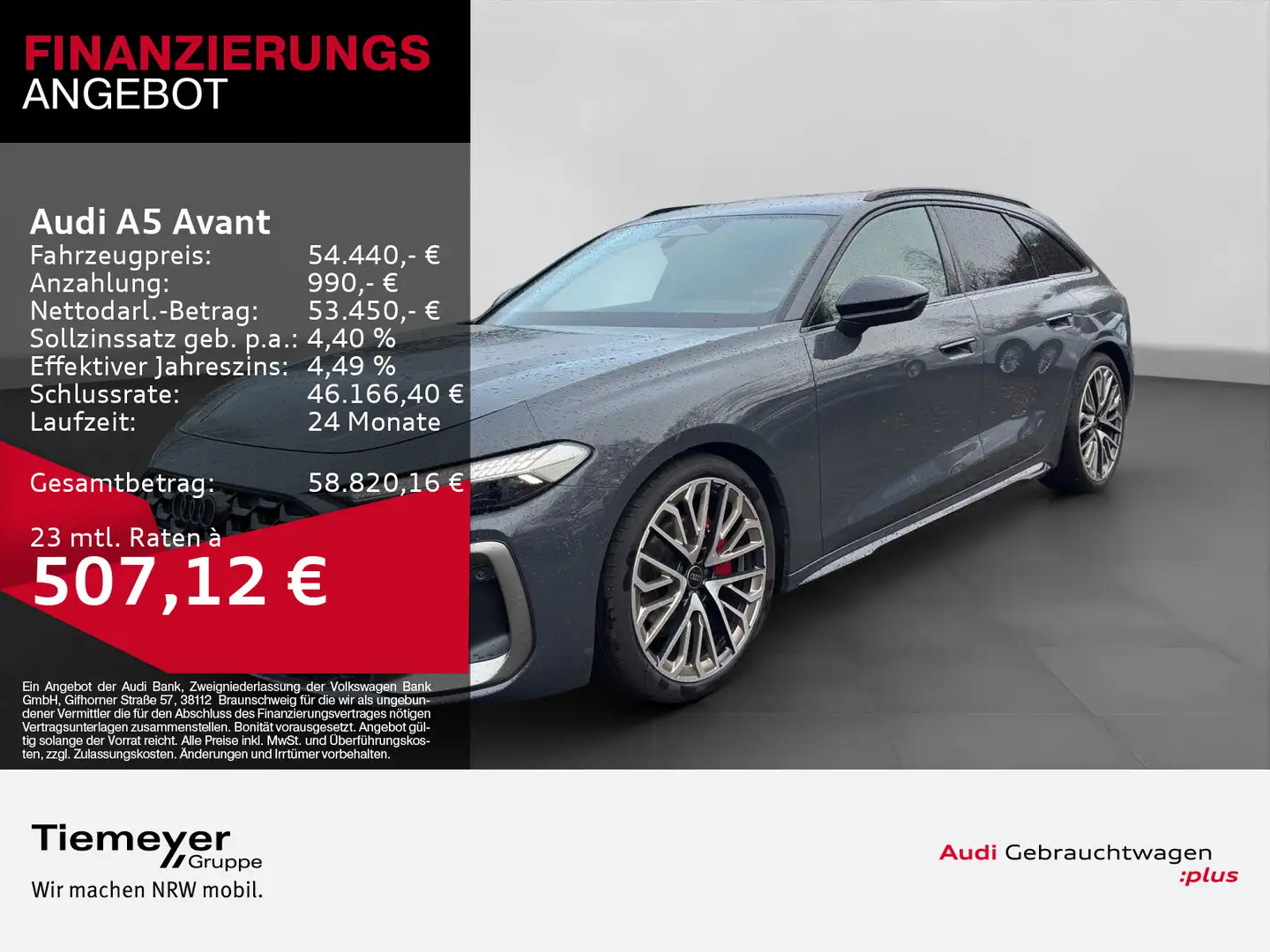 Audi A5 TFSI Q S LINE EDITION UPE80 LM20 HuD MA Grau - 1