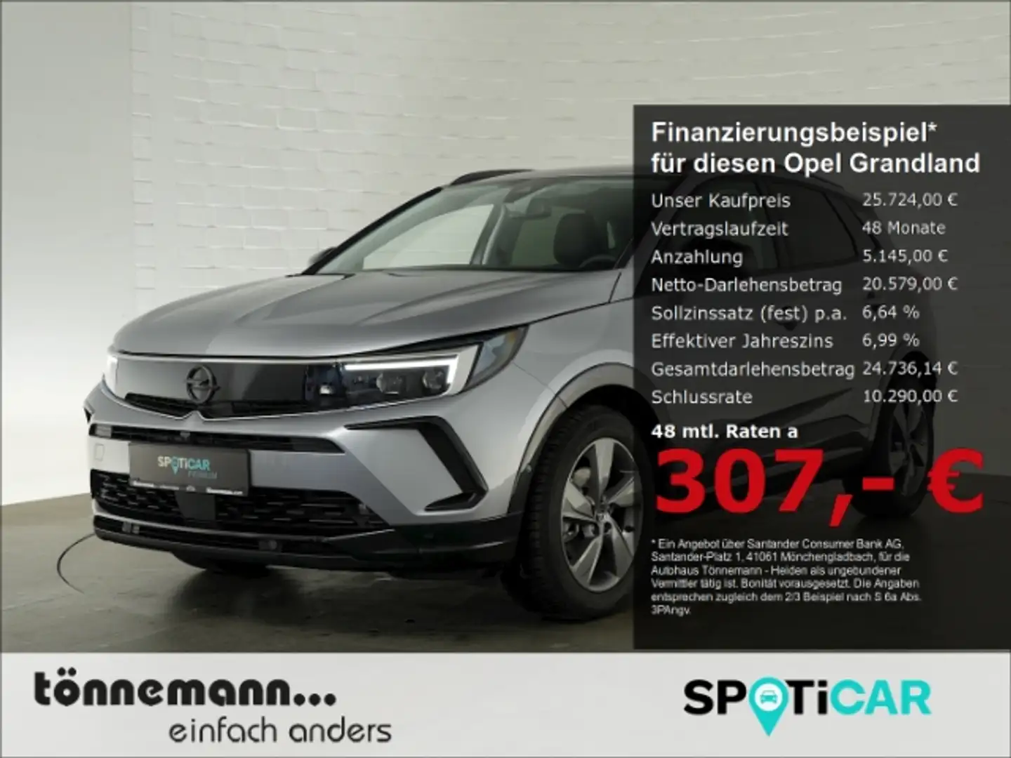 Opel Grandland GS CDTI AT+LED+NAVI+360 GRAD KAMERA+SITZ-/LENKRADH Silber - 1