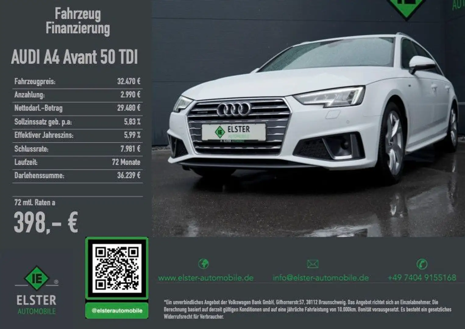 Audi A4 Avant 50 TDI qu, S line,Bang& Ol,Kamera,AHK Weiß - 1