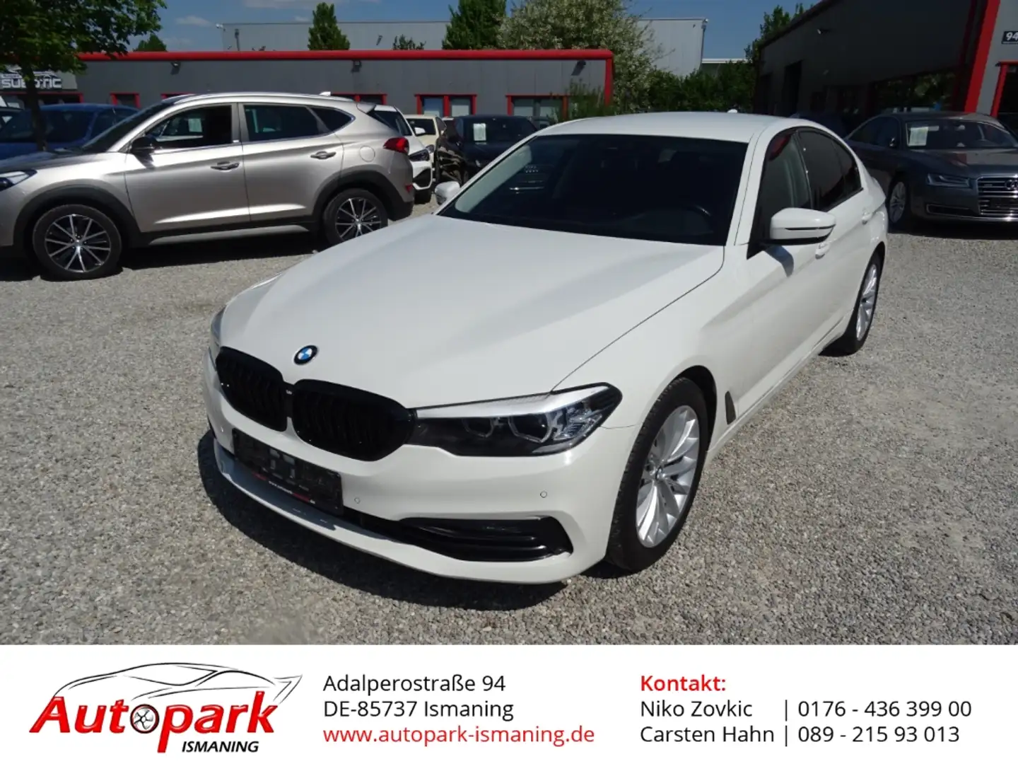 BMW 520 d Sport Line StandHZG AHK-klappbar Navi LED Weiß - 1