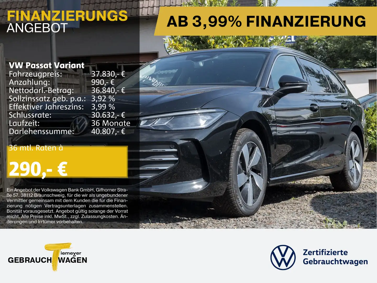 Volkswagen Passat Variant 1.5 eHybrid BUSINESS AHK LED KAME Schwarz - 1