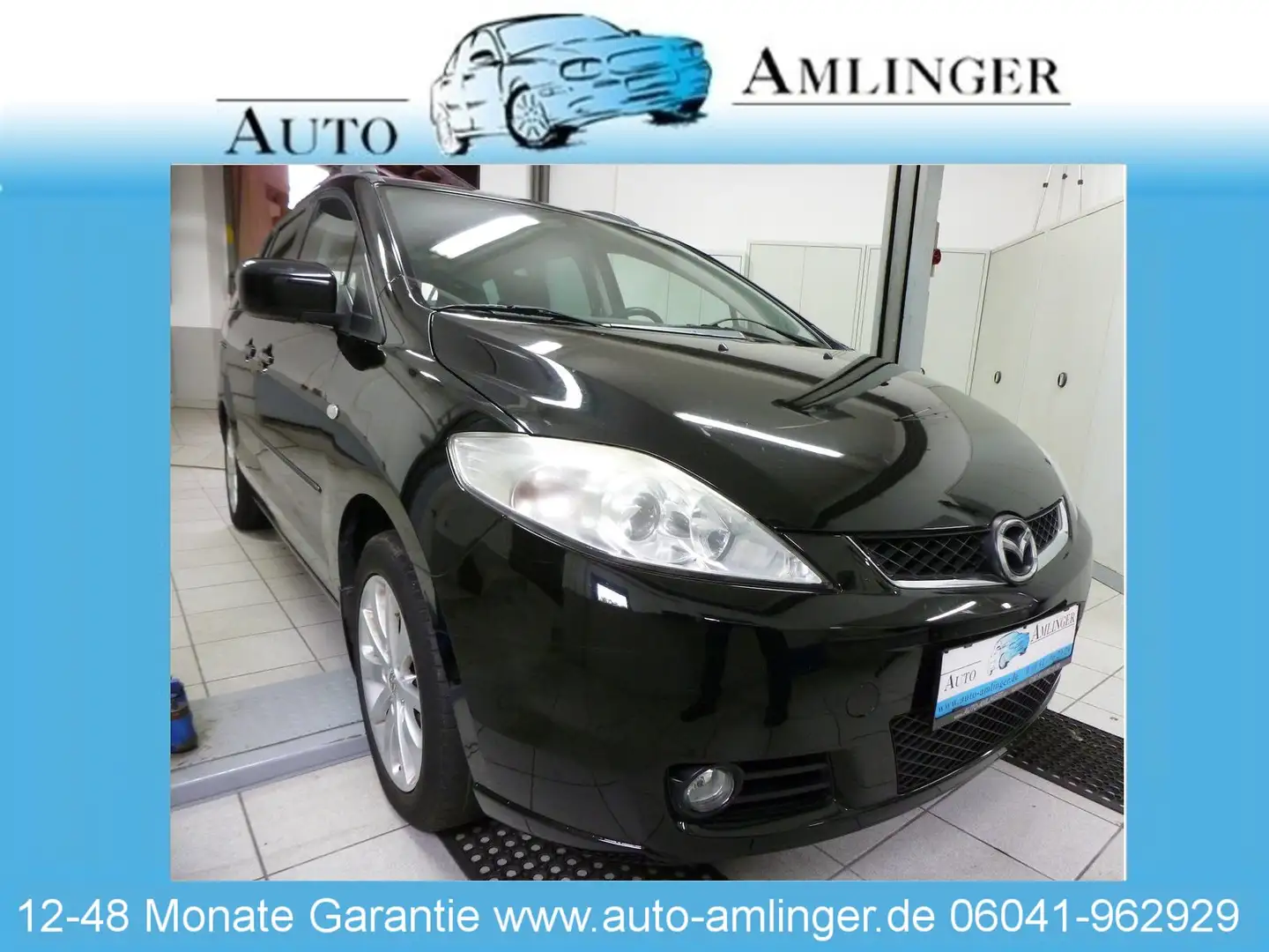 Mazda 5 2.0 Exclusive 2.Hand Scheckheft 24Mo.Gara.TOP! Schwarz - 1