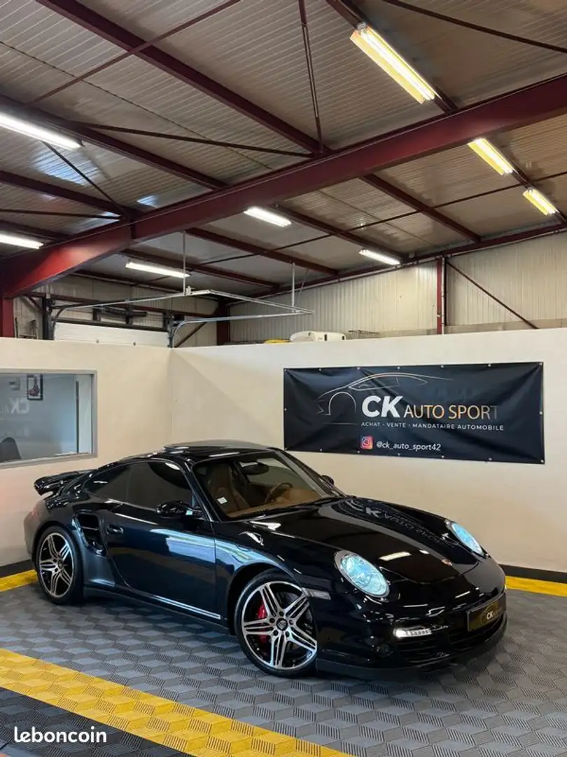 Porsche 997 COUPE TURBO 997 3.6 480ch PACK CHRONO SPORT Zwart - 1