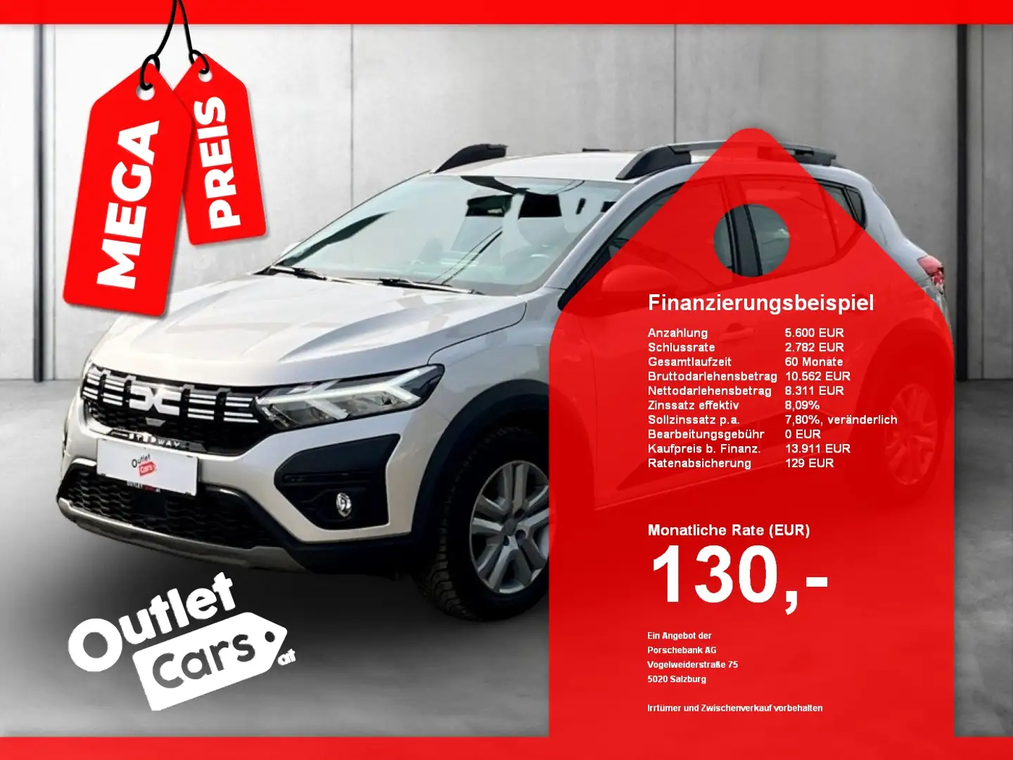 Dacia Sandero III 1.0 TCe 90 Stepway LED+TEMPOMAT Grau - 1