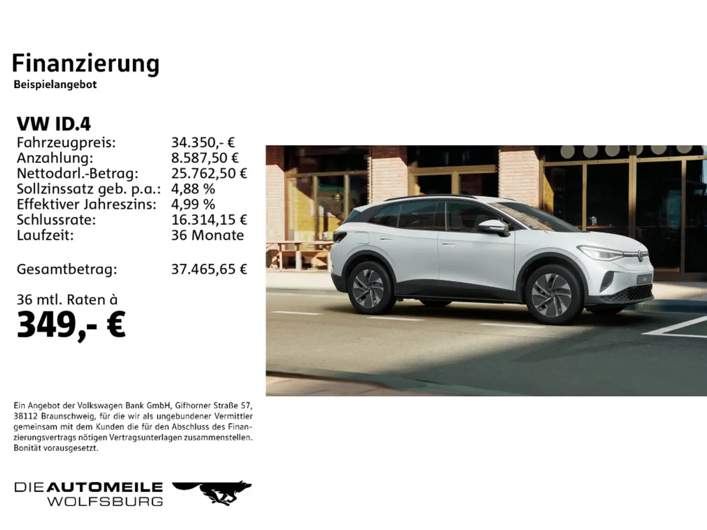 Volkswagen ID.4 Pure Design Paket Matrix/ACC Weiß - 2