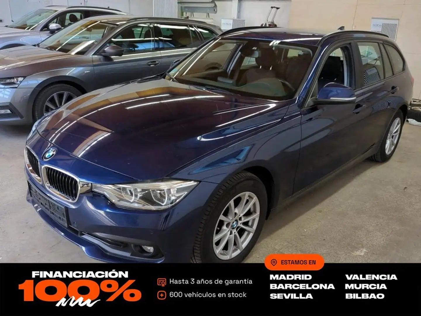 BMW 318 318d Touring Bleu - 1