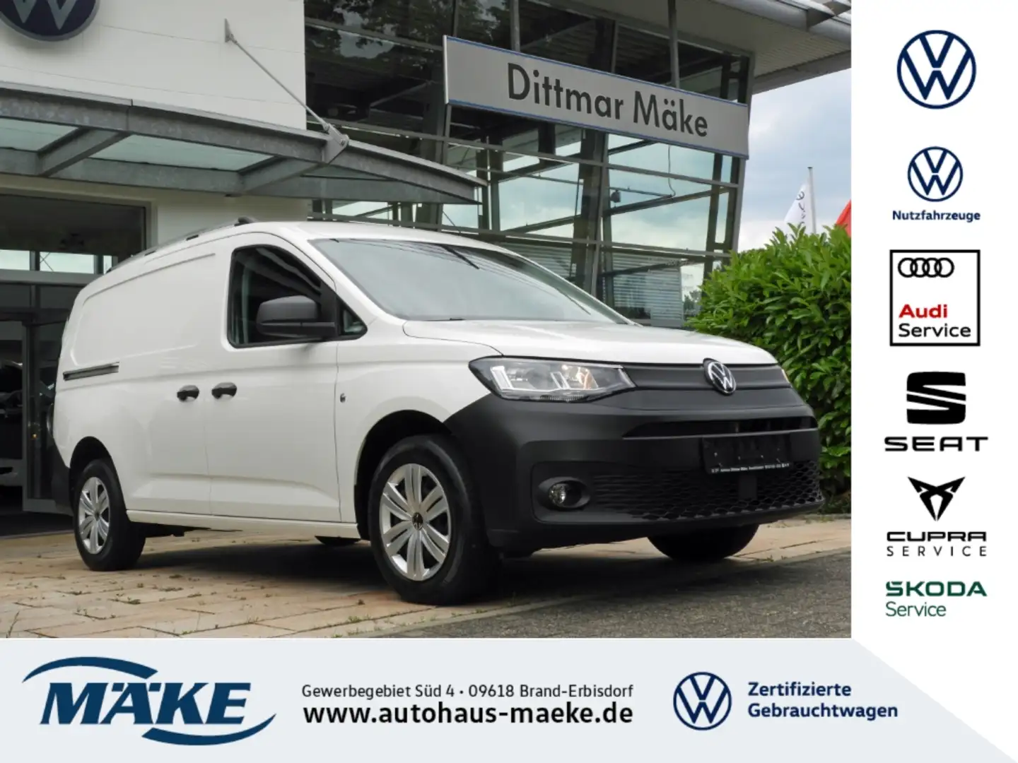 Volkswagen Caddy Cargo 2.0 TDI KLIMA PDC SITZHZG GRA Weiß - 1