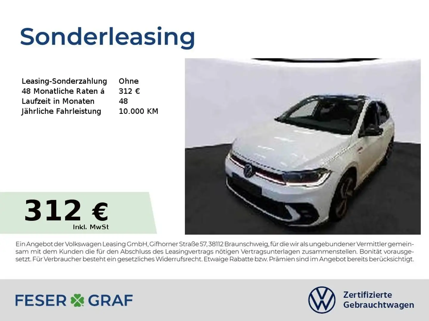 Volkswagen Polo GTI 2.0 TSI DSG Navi Kamera LED SiHz Weiß - 1